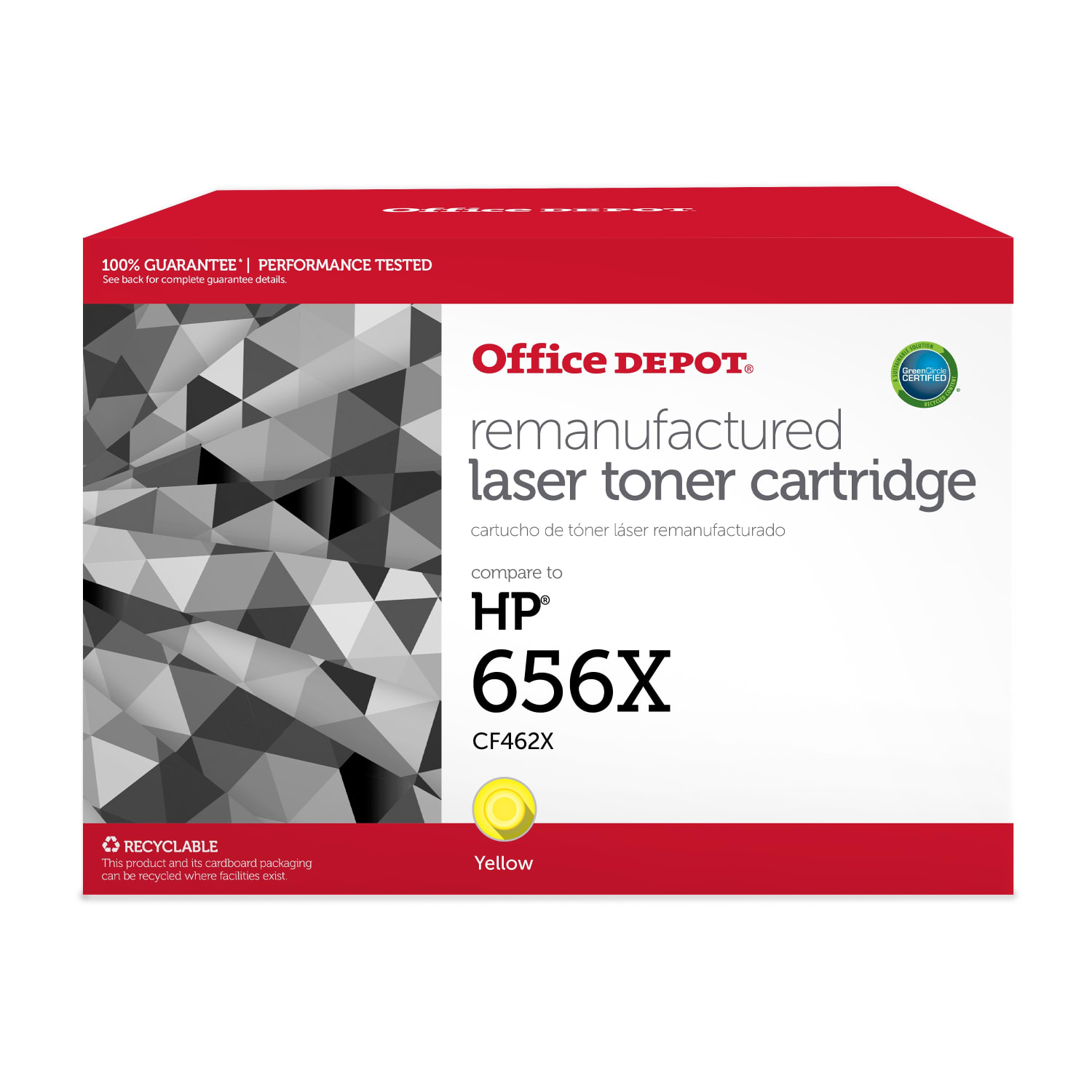 Office Depot Remanufactured Yellow High Yield Toner Cartridge Replacement For HP 656X, OD656XY