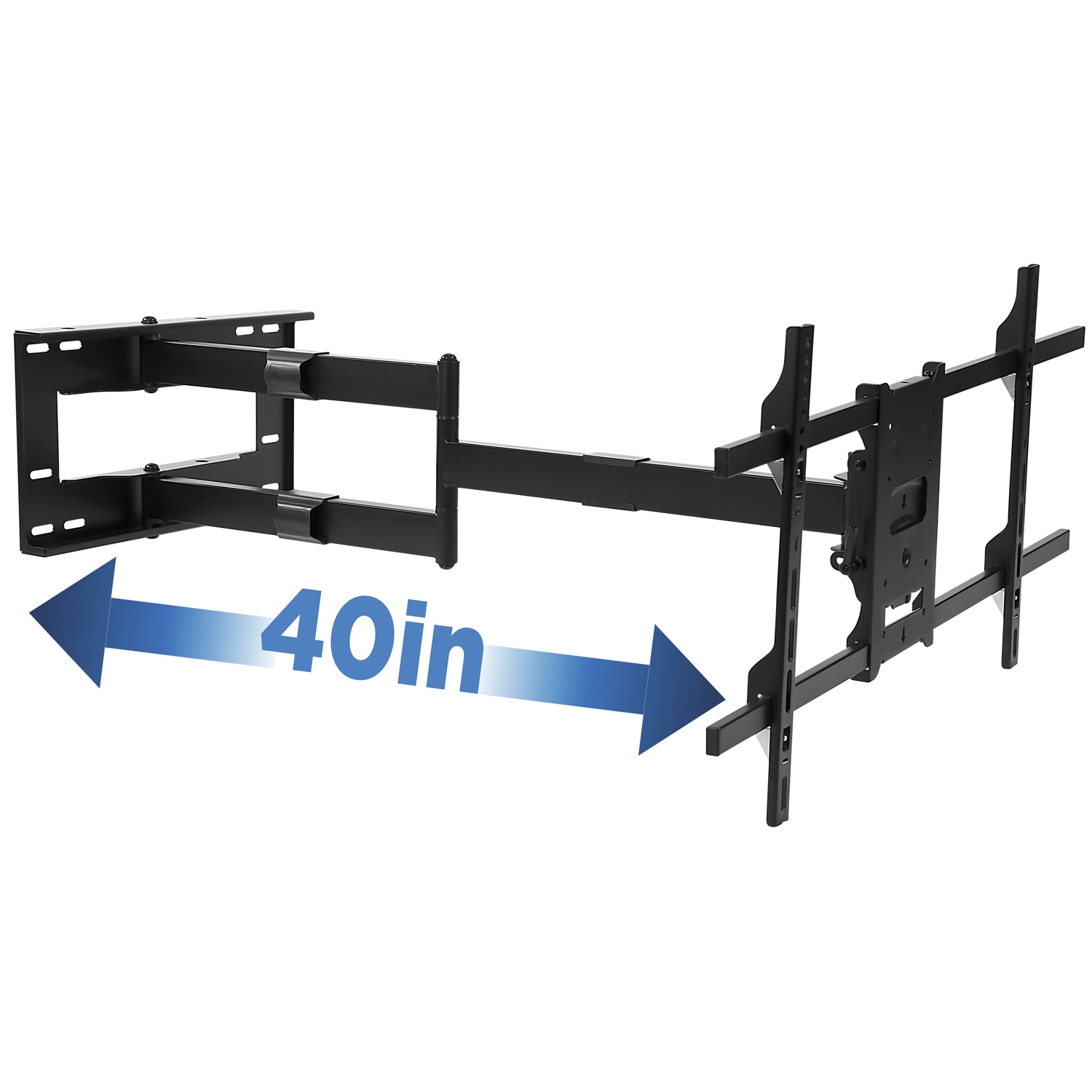 Mount-It! MI-372 Articulating TV Wall Mount With Extra-Long Extension For Screens 42 - 80in, 12inH x 37inW x 4-1/8inD, Black - Image 3