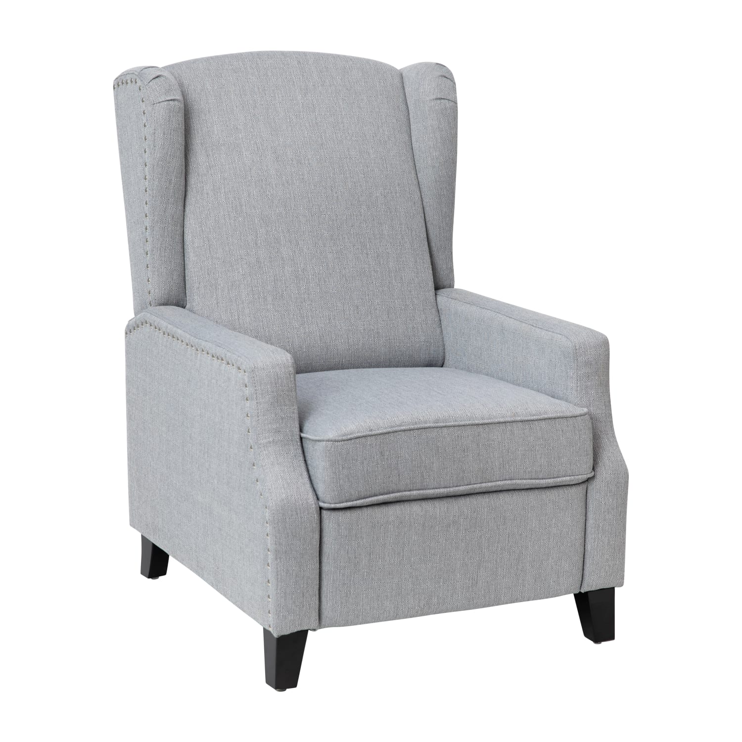 Flash Furniture Prescott Traditional Style Slim Push-Back Recliner Accent Chair, Gray - Image 3