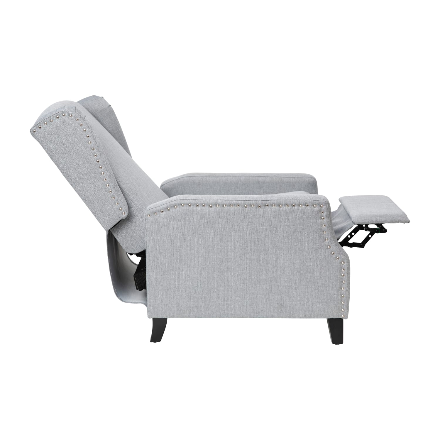 Flash Furniture Prescott Traditional Style Slim PushBack Recliner Accent Chair Gray PopularChairscom Flash Furniture Prescott Traditional Style Slim Push Back Recliner Accent Chair Gray PopularChairscom