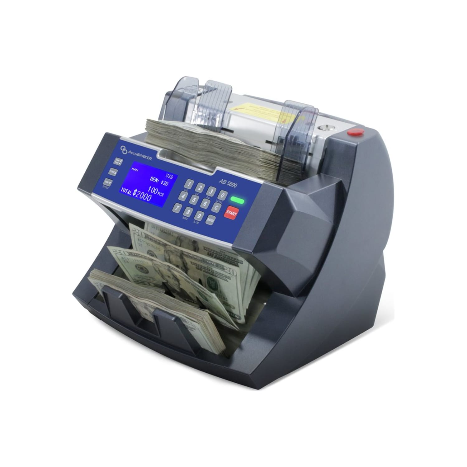 AccuBanker AB5800 Banknote Counter, 10inH x 10-7/16inW x 9-5/8inD - Image 4