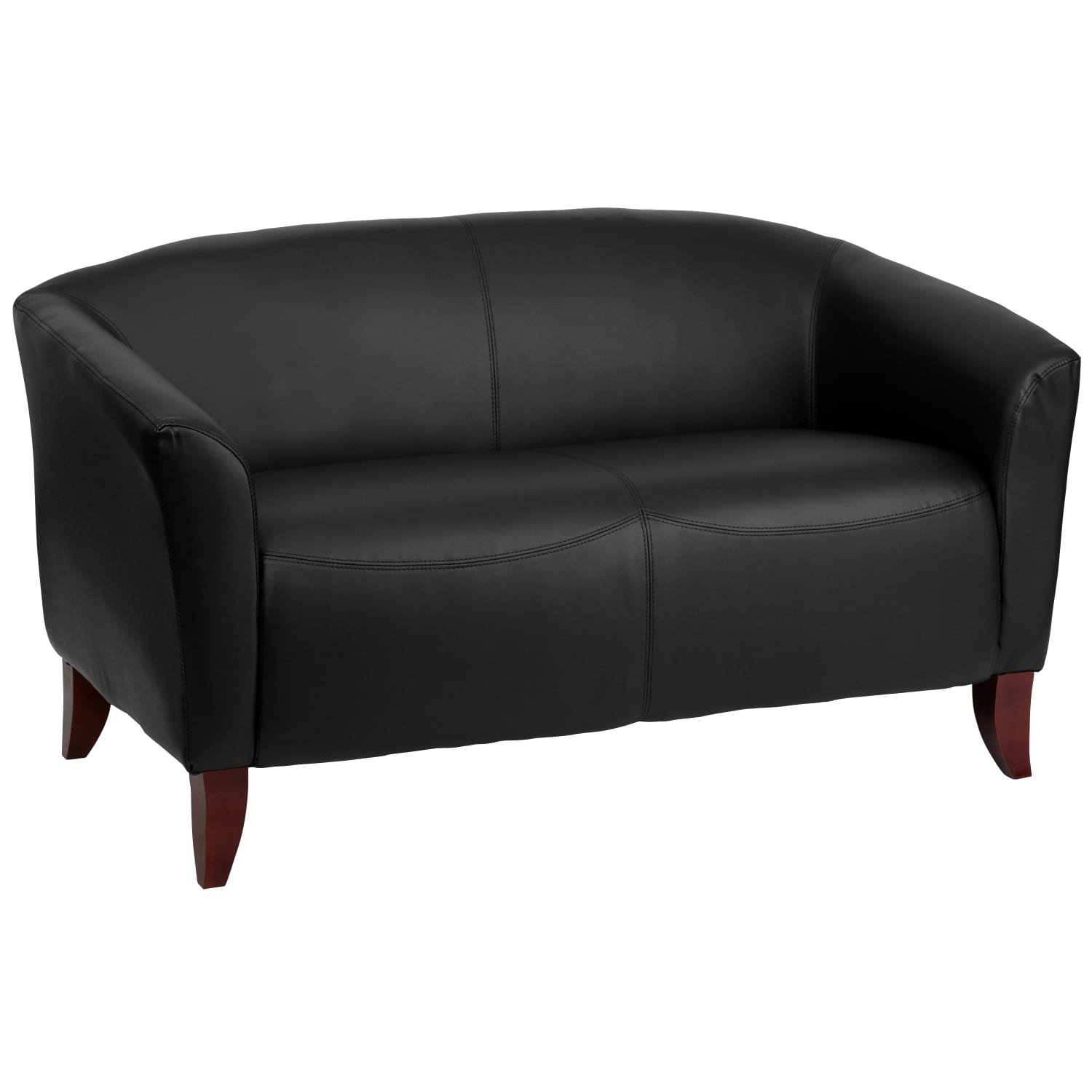 Flash Furniture HERCULES Imperial Series Reception Set With Cherry Wood Feet Black PopularChairscom