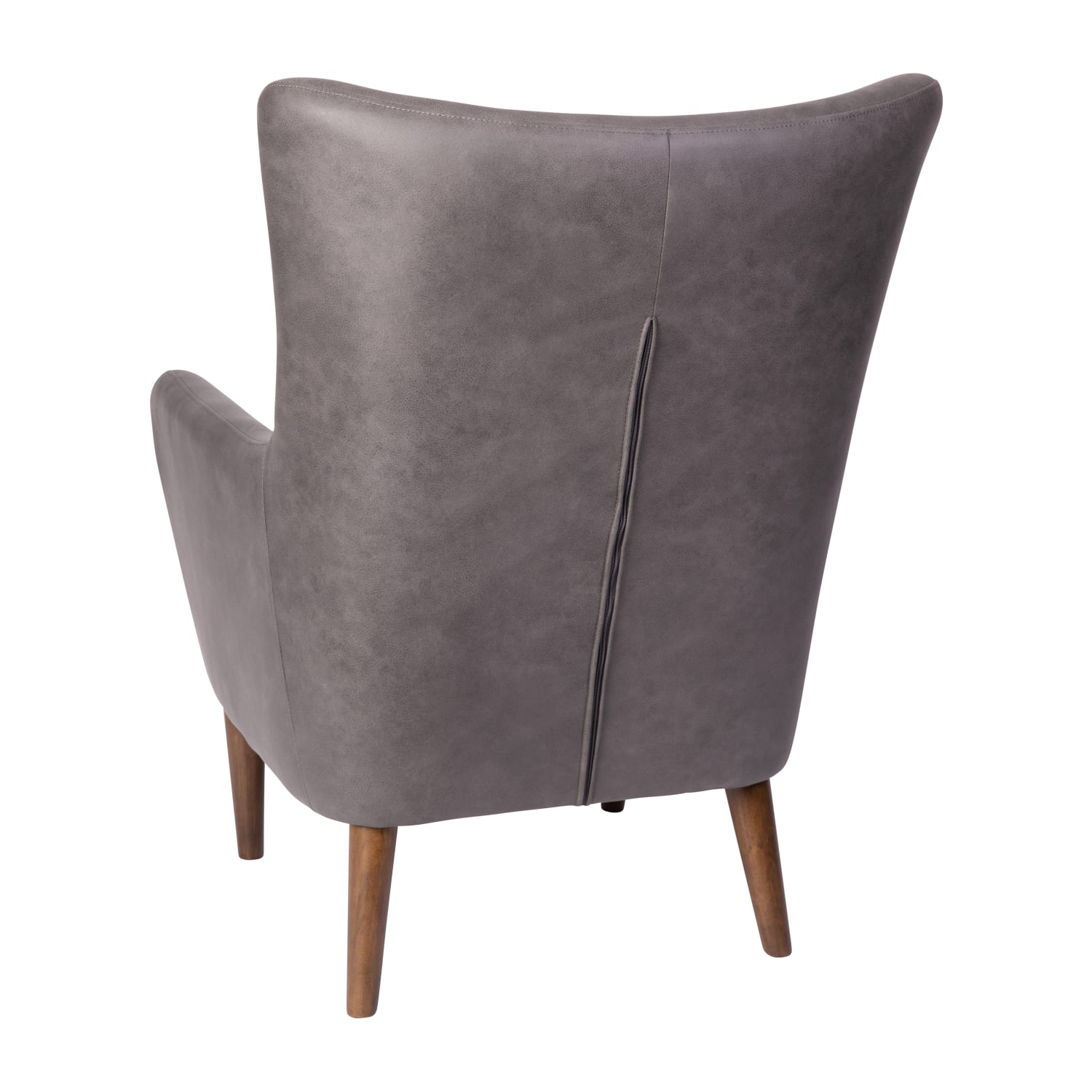 Flash Furniture Connor Traditional Wingback Accent Chair, Commercial Grade Faux Leather Upholstery and Wooden Frame and Legs, Dark Gray - Image 9