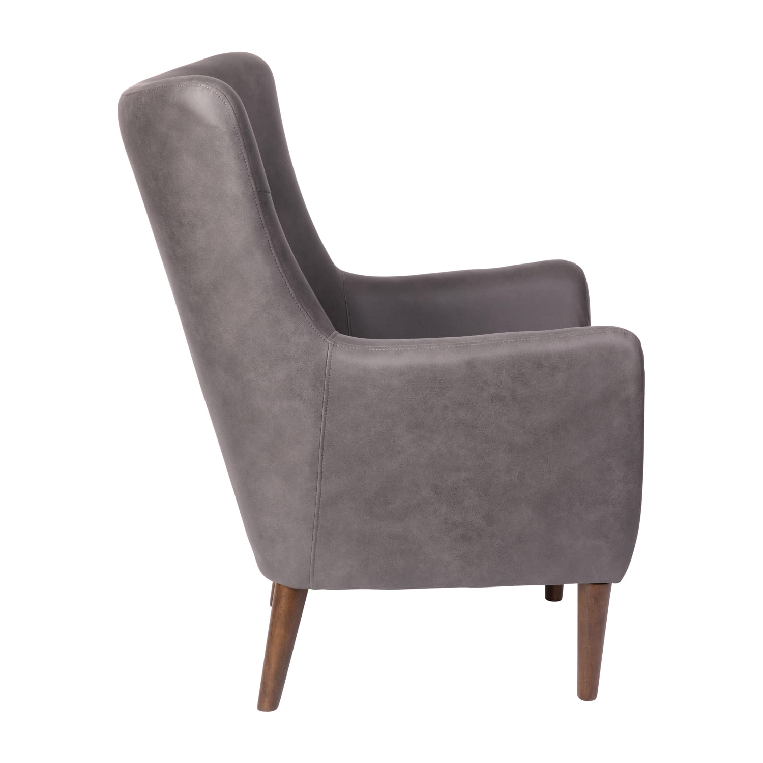 Flash Furniture Connor Traditional Wingback Accent Chair, Commercial Grade Faux Leather Upholstery and Wooden Frame and Legs, Dark Gray - Image 10