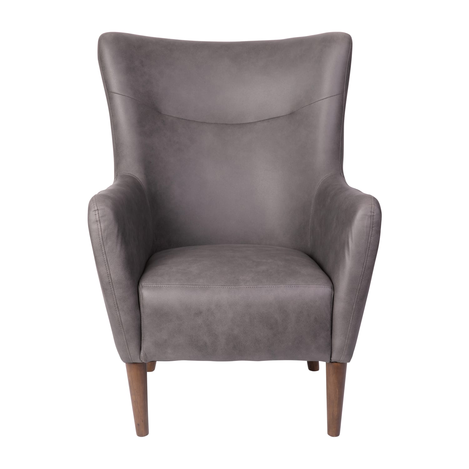 Flash Furniture Connor Traditional Wingback Accent Chair, Commercial Grade Faux Leather Upholstery and Wooden Frame and Legs, Dark Gray - Image 11