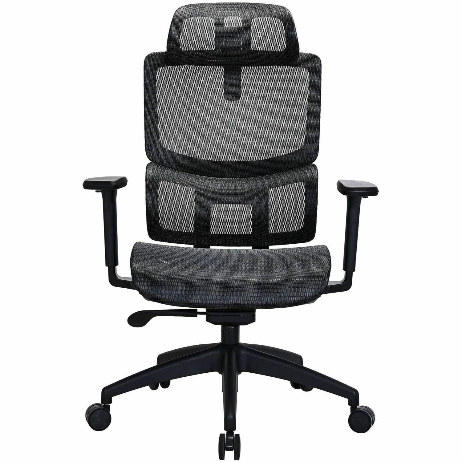 Lorell Ripley All-Mesh High-Back Chair with Articulating Lumbar Support - Mesh Back Material - High Back - Black - Mesh - 1 Each - Image 3