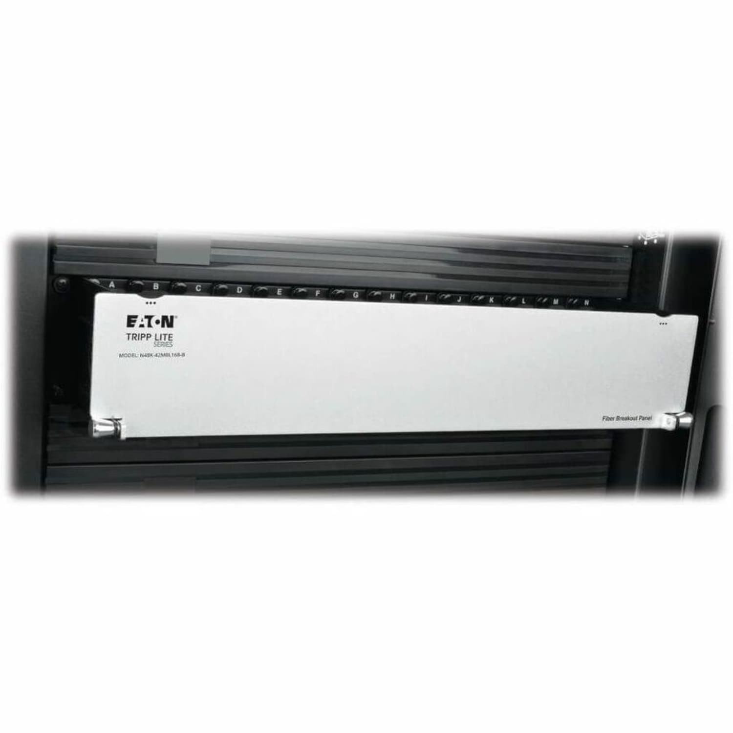 Eaton Tripp Lite Series 50/125 OM4 Pre-assembled 40GB-10GB Patch Panel 42 MTP QSFP-168LC - Patch panel - LC MM X 168 - black - 2U - 19in - 168 ports - Image 4