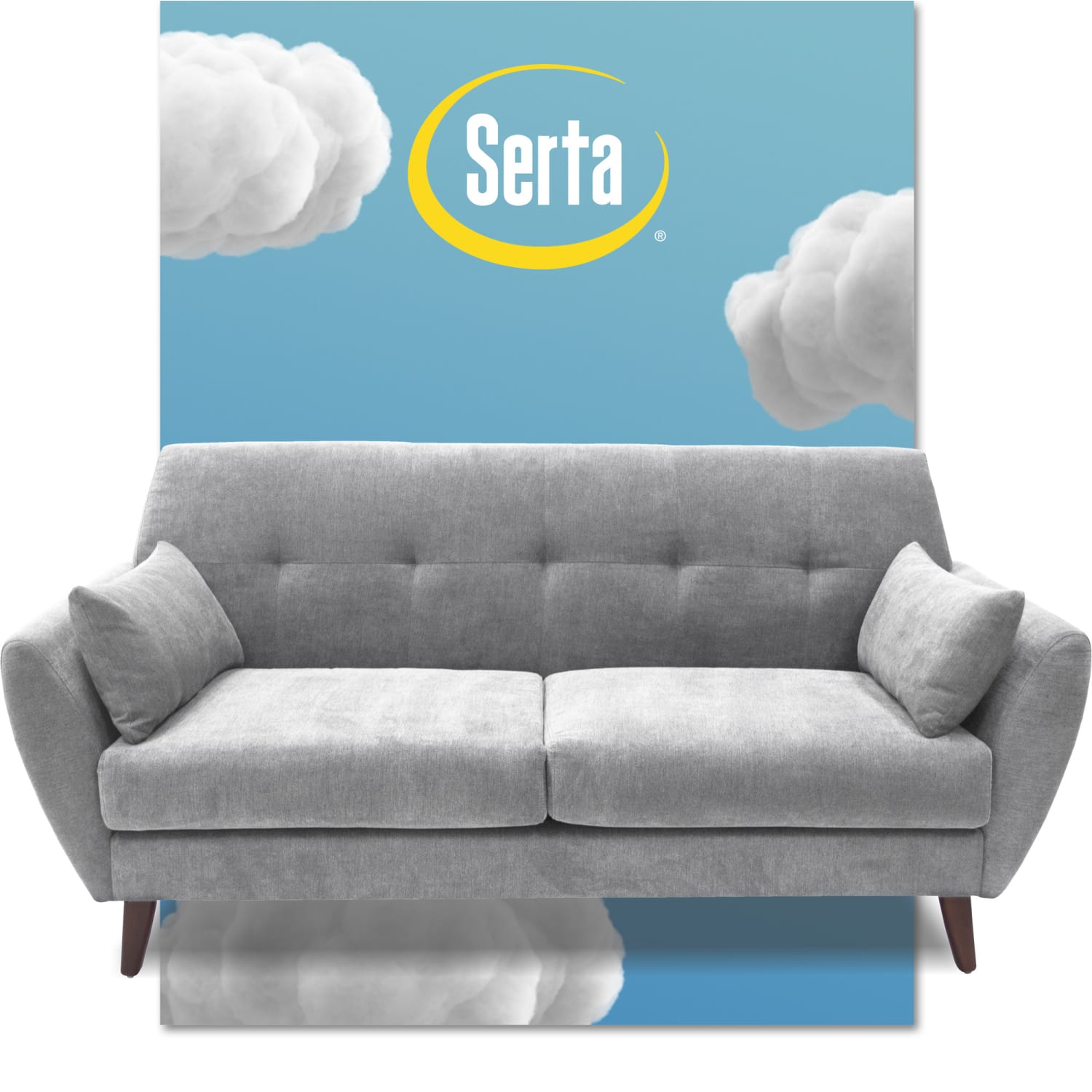 Serta® Artesia Collection Sofa, Smoke Gray/Chestnut - Image 10