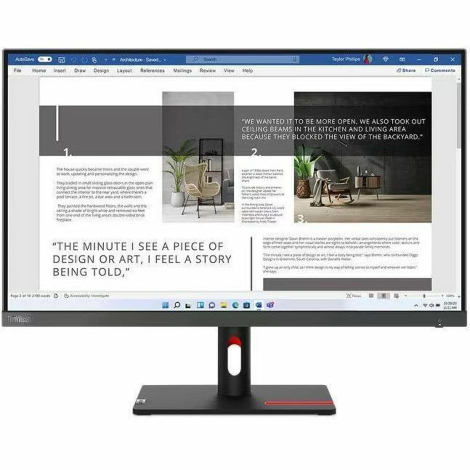 Lenovo ThinkVision S27i-30 27in Class Full HD LED Monitor - 16:9 - Storm Gray - 27in Viewable - In-plane Switching (IPS) Technology - WLED Backlight - 1920 x 1080 - 16.7 Million Colors - 300 Nit - 4 ms - HDMI - VGA - Image 3