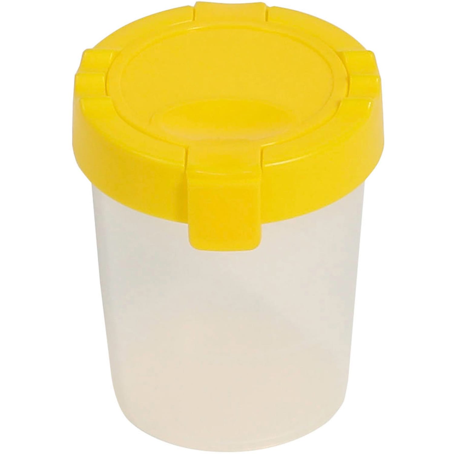 Deflecto Antimicrobial Kids No Spill Paint Cup Yellow - Paint, Brush - 3.93in Height x 3.46in Width x 3.93in Depth - Yellow - Plastic, Polypropylene - 1 Each - Image 3