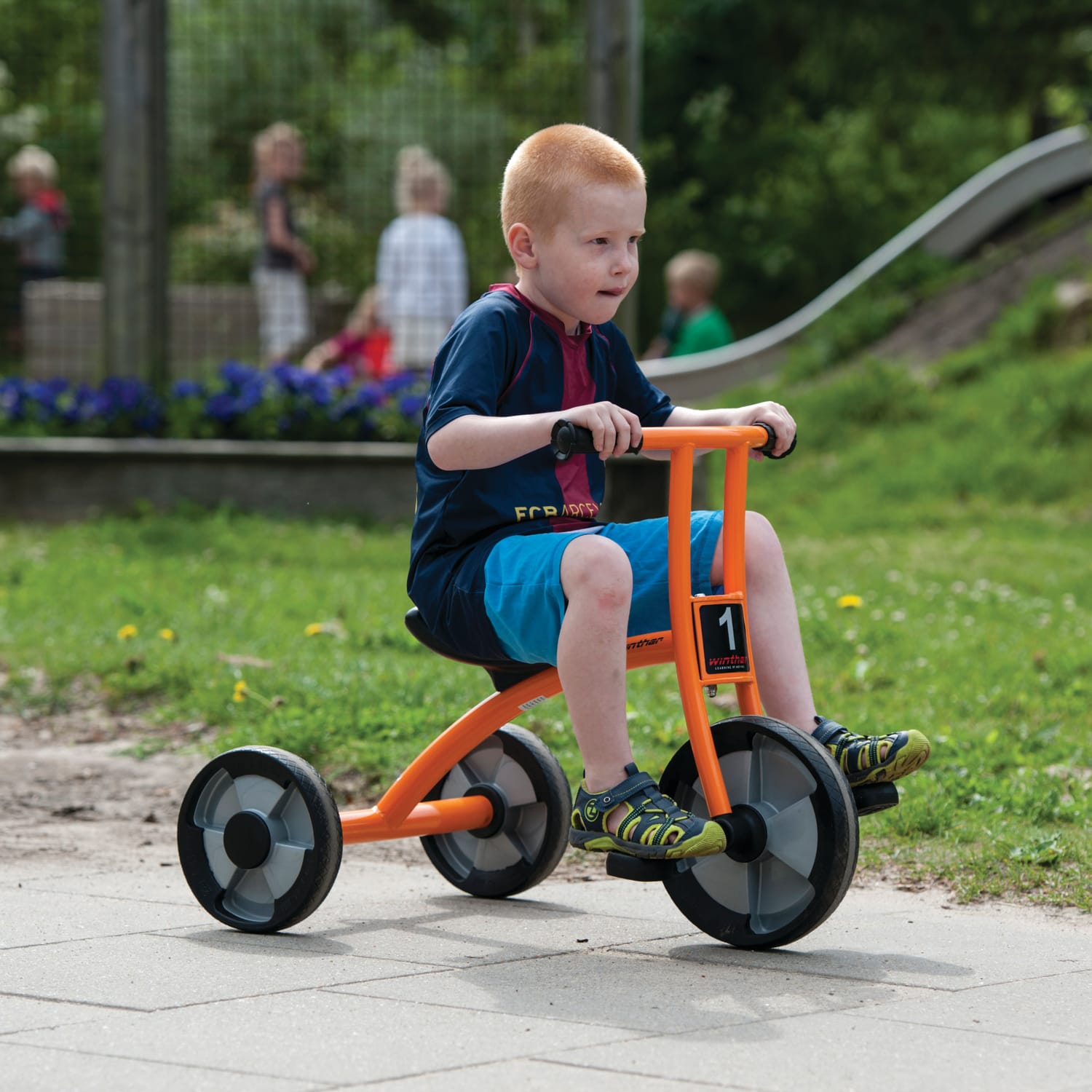 Winther Circleline Tricycle, Medium, 31inL x 20 1/2inW x 24 1/2inH, Orange - Image 6