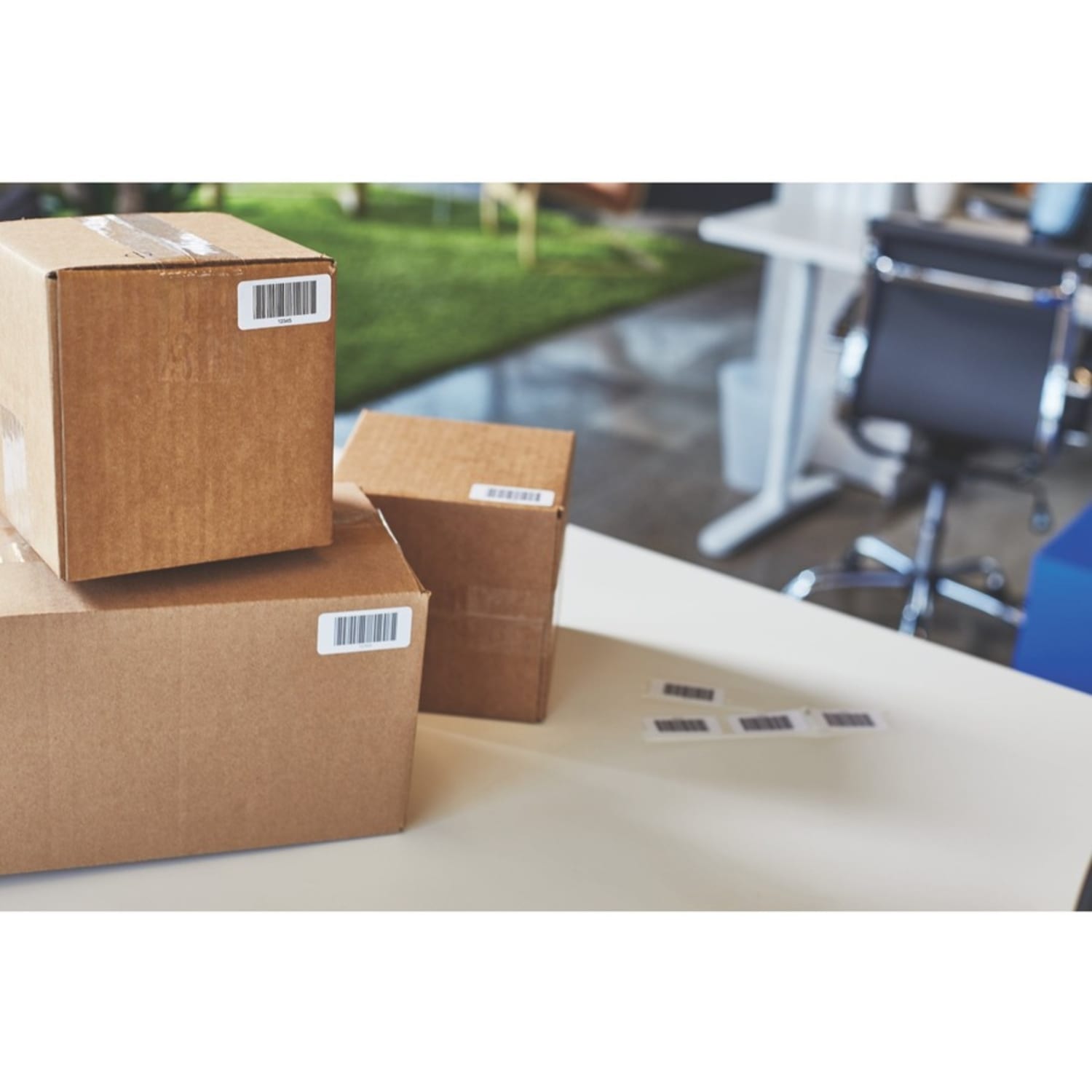 Dymo LabelWriter Multipurpose Label - 1in Height x 2 1/8in Width - Rectangle - Thermal - White, Black - 500 / Roll - 12 Roll - Image 5