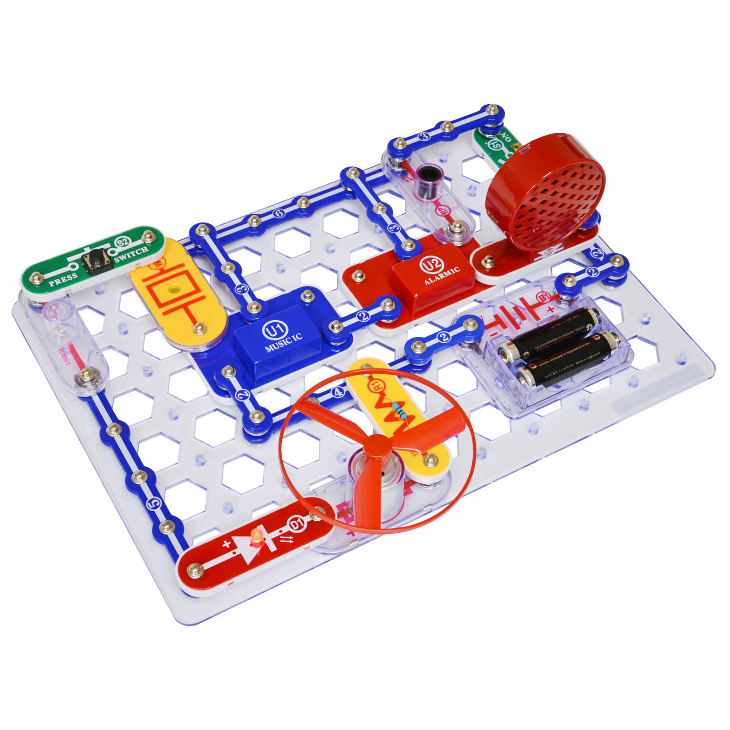Elenco Electronics Snap Circuits Jr. 100 Experiments Set, 1 3/4inH x 9 3/4inW x 15inD, Grades 3 - 12 - Image 3