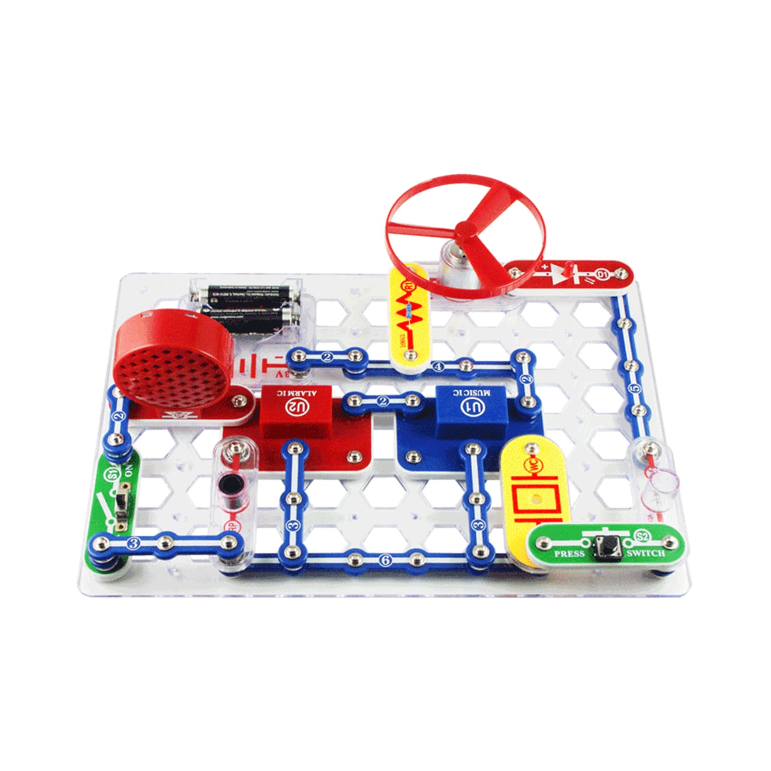 Elenco Electronics Snap Circuits Jr. 100 Experiments Set, 1 3/4inH x 9 3/4inW x 15inD, Grades 3 - 12 - Image 5