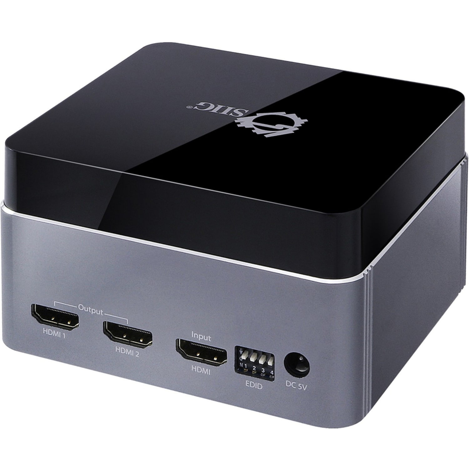 SIIG Premium 2-Port HDMI Splitter with EDID - 4Kx2K 60Hz - 3840 &times; 2160 - 340 MHzMaximum Video Bandwidth - 65.62 ft Maximum Operating Distance - 1 x HDMI In - 2 x HDMI Out - Aluminum, Plastic - Image 3