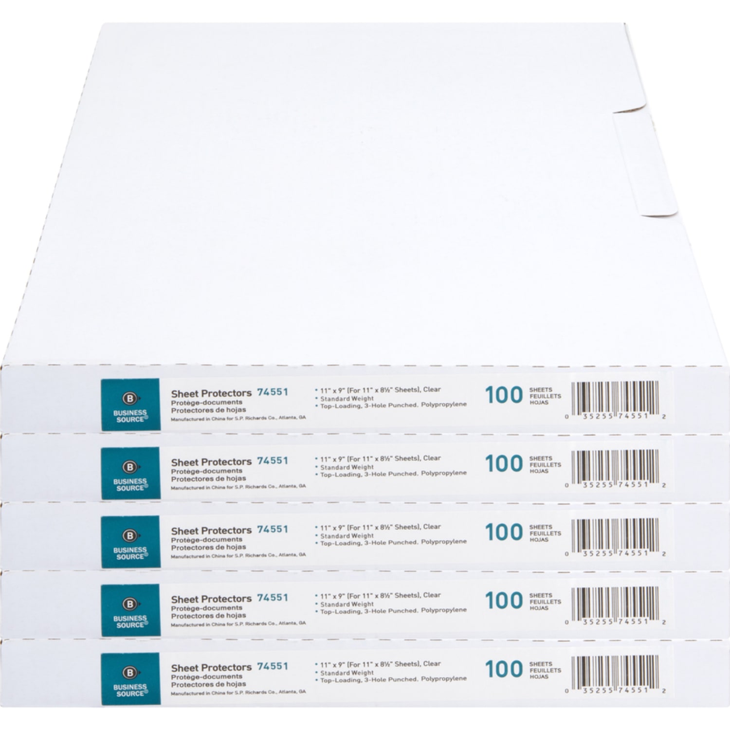 Business Source Top-Loading Poly Sheet Protectors -  - 74551CT - Image 4