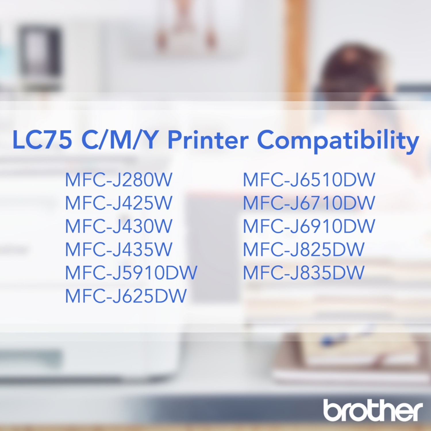 Brother LC75 Cyan, Magenta, Yellow Ink Cartridges, Pack Of 3, LC753PKS - Image 5