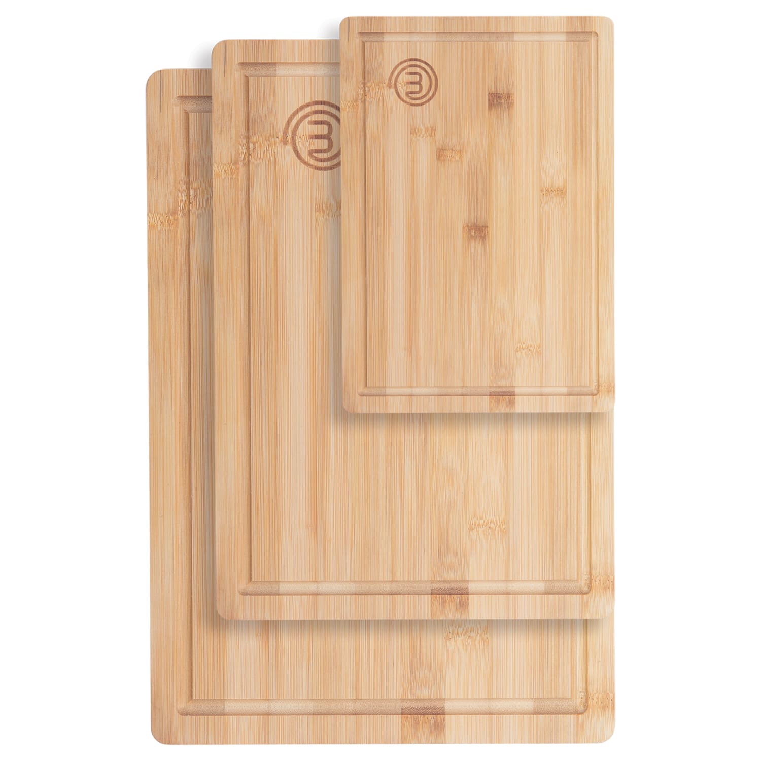 MasterChef 3-Piece Bamboo Cutting Board Set, Beige
