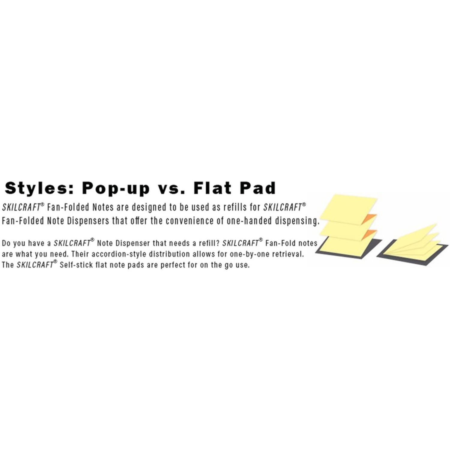 SKILCRAFT Self-Stick Note Pads, 1-1/2in x 2in, Assorted Neon, Pack of 12 Pads - Image 5