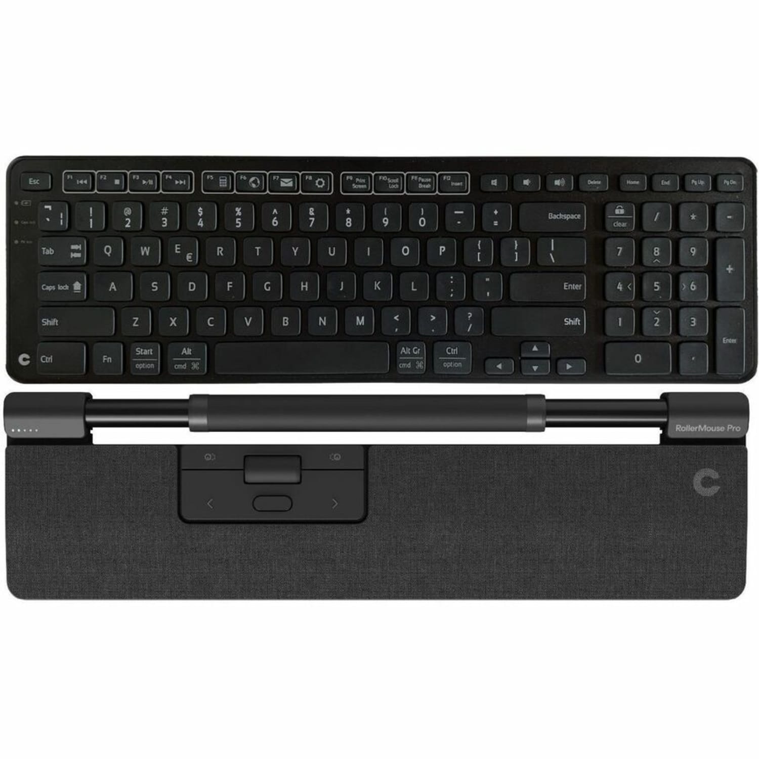 Contour Balance Keyboard - Wireless Connectivity - Compact - Windows, Mac OS X - PC, Mac - Plastic - AAA Battery Size Supported - Black - Image 5