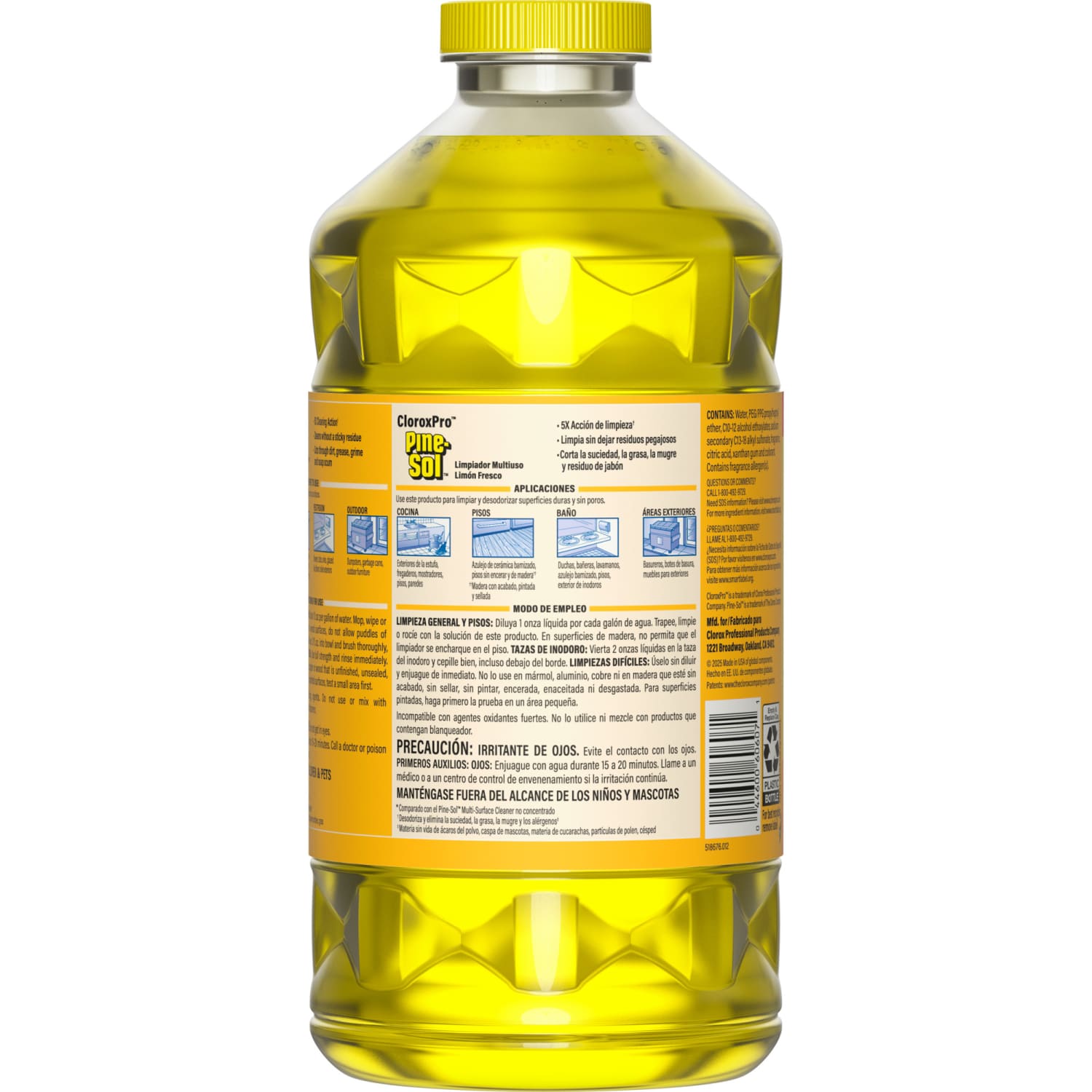 Pine-Sol Multi-Surface Cleaner, CloroxPro, All Purpose Cleaner, Lemon Fresh, 80 Fluid Ounces (60607) - Image 4