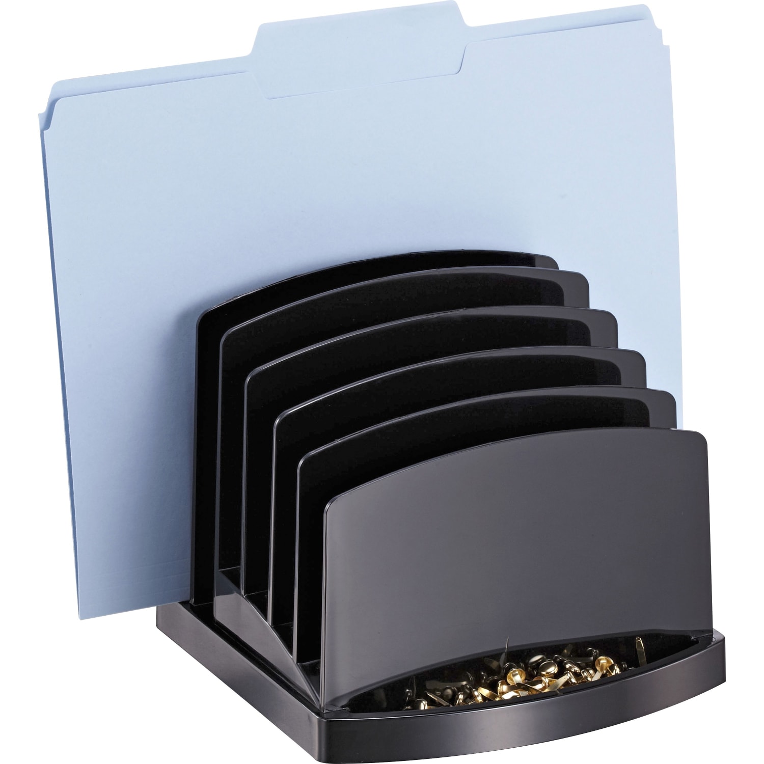 OIC 2200 Series 6-Compartment Incline Sorter, Black - Image 3
