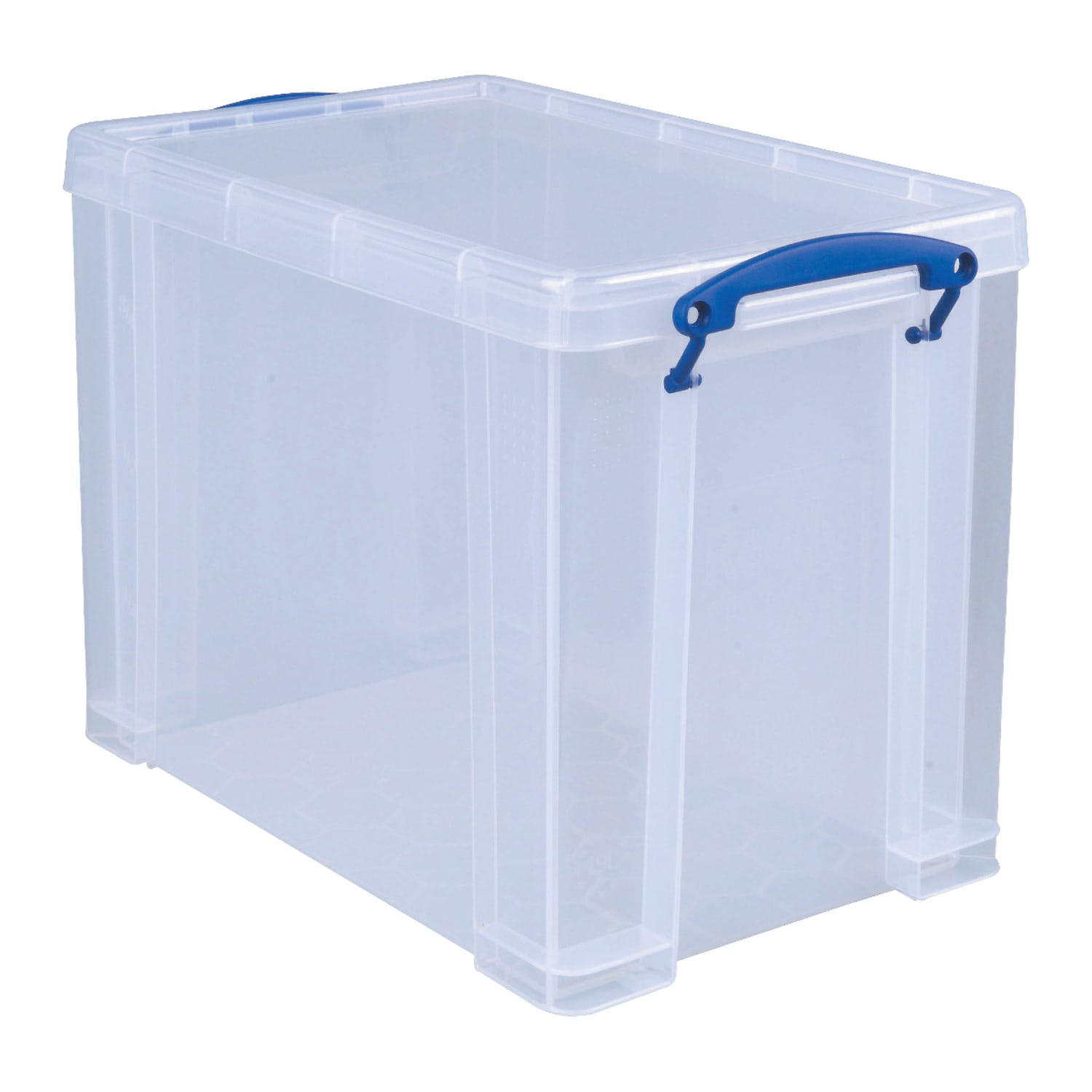 Really Useful Box Plastic Storage Container With Built-In Handles And Snap Lid, 19 Liters, 14 1/2in x 10 1/4in x 11 1/8in, Clear - Image 4