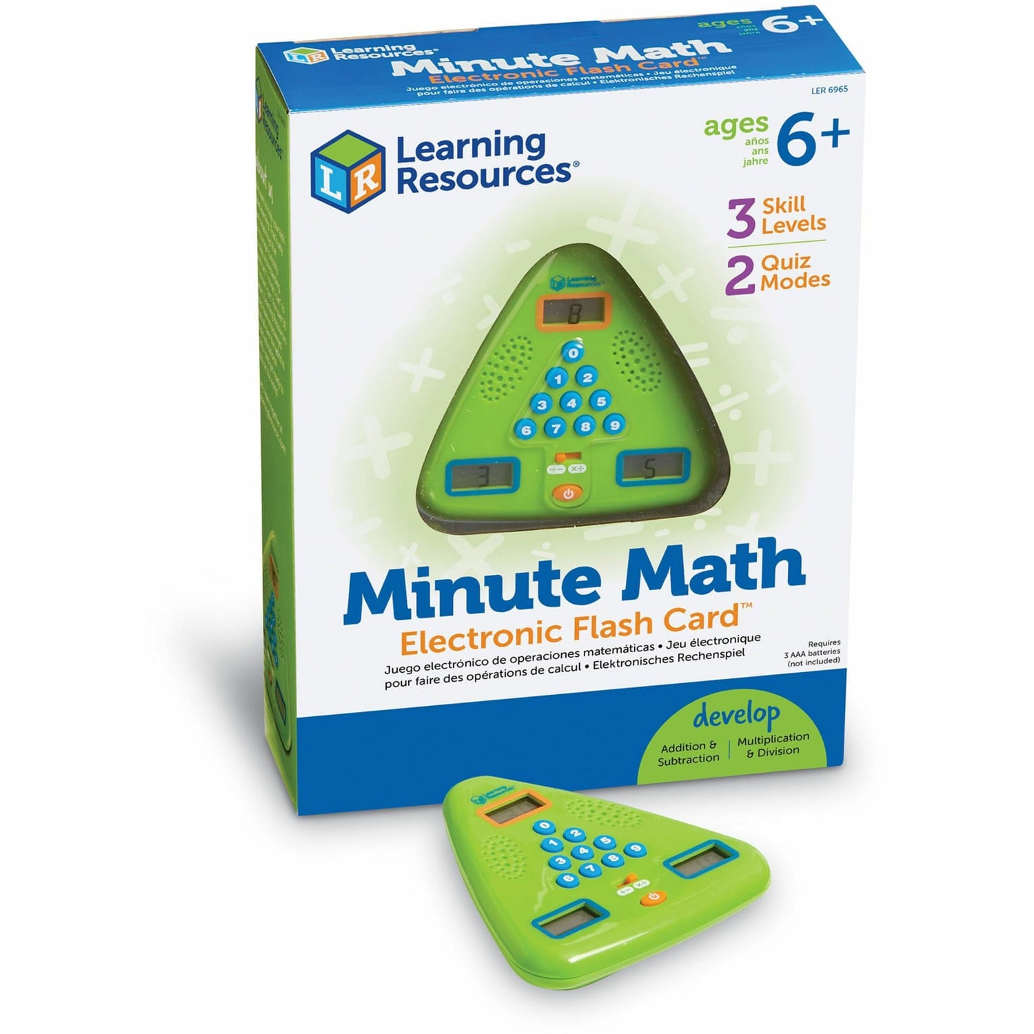 Learning Resources Minute Math Electronic Flash Card, 5in x 5in, Grades 1-3 - Image 5