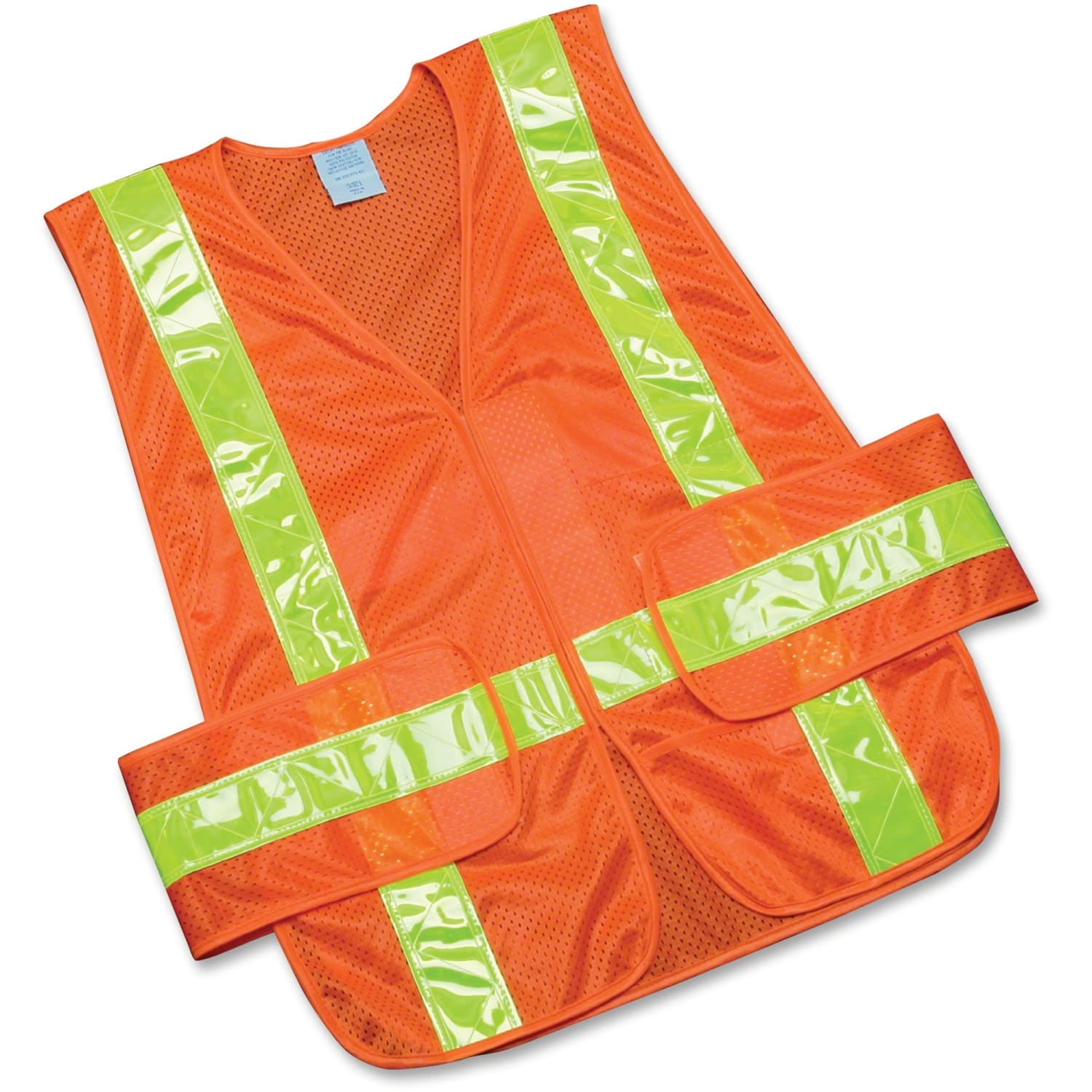 SKILCRAFT 360? Visibility Safety Vest, One Size, Orange/Yellow (AbilityOne 8415-01-598-4873) - Image 3
