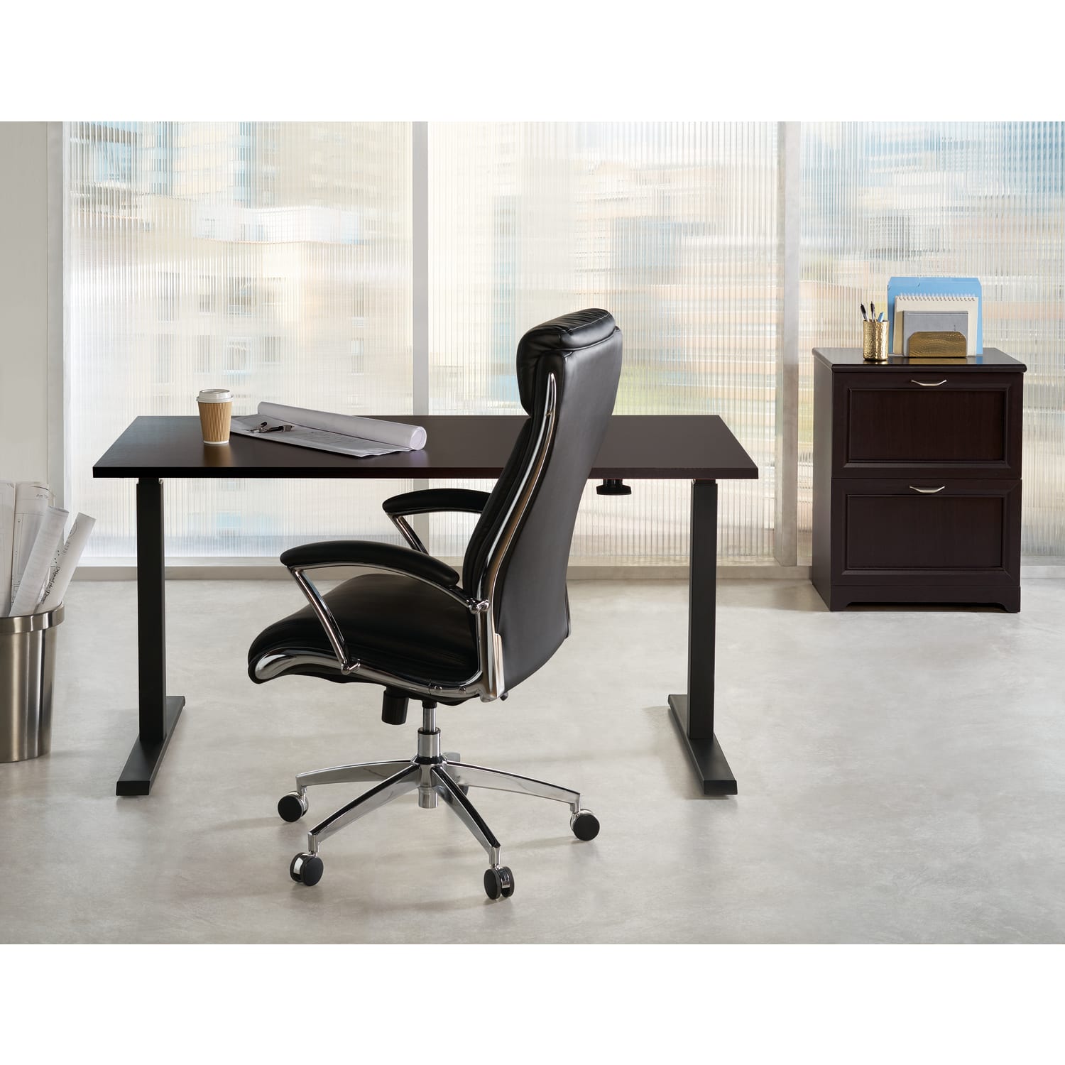 Realspace® Magellan 60W Pneumatic HeightAdjustable Standing Desk Gray PopularChairscom Realspace® Magellan 60W Pneumatic Height Adjustable Standing Desk Gray PopularChairscom