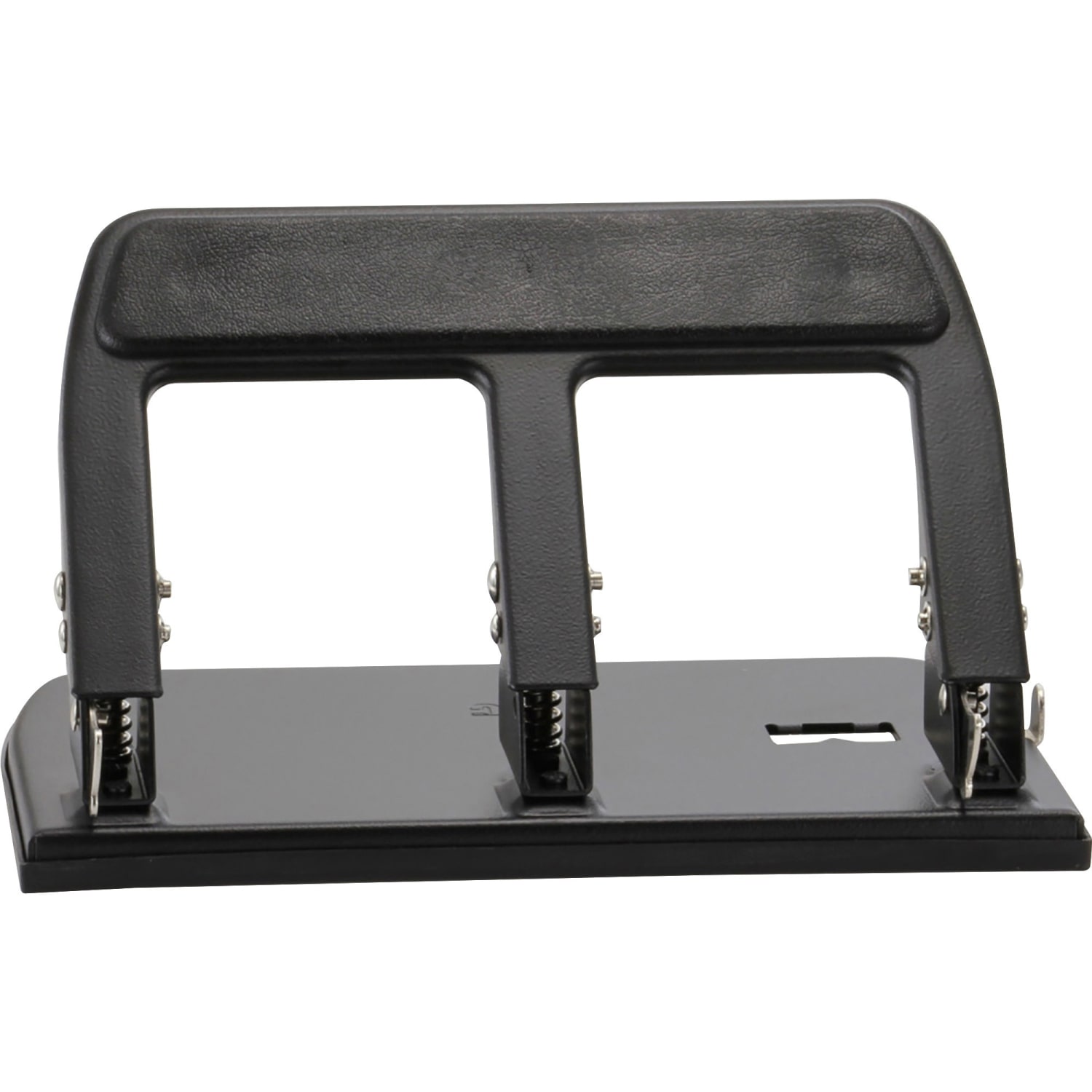 OIC Heavy-Duty Padded Handle 3-Hole Punch, Black - Image 4