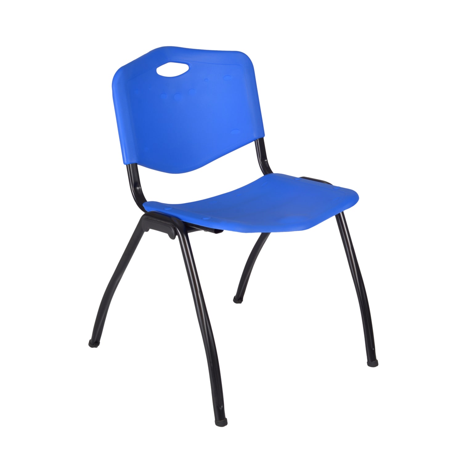 Regency M Breakroom Stacking Chairs ChromeBlue Pack Of 8 Chairs PopularChairscom