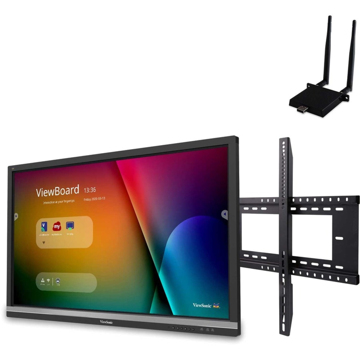Viewsonic 55in ViewBoard 4K Ultra HD Interactive Flat Panel Bundle, LCD - Image 3