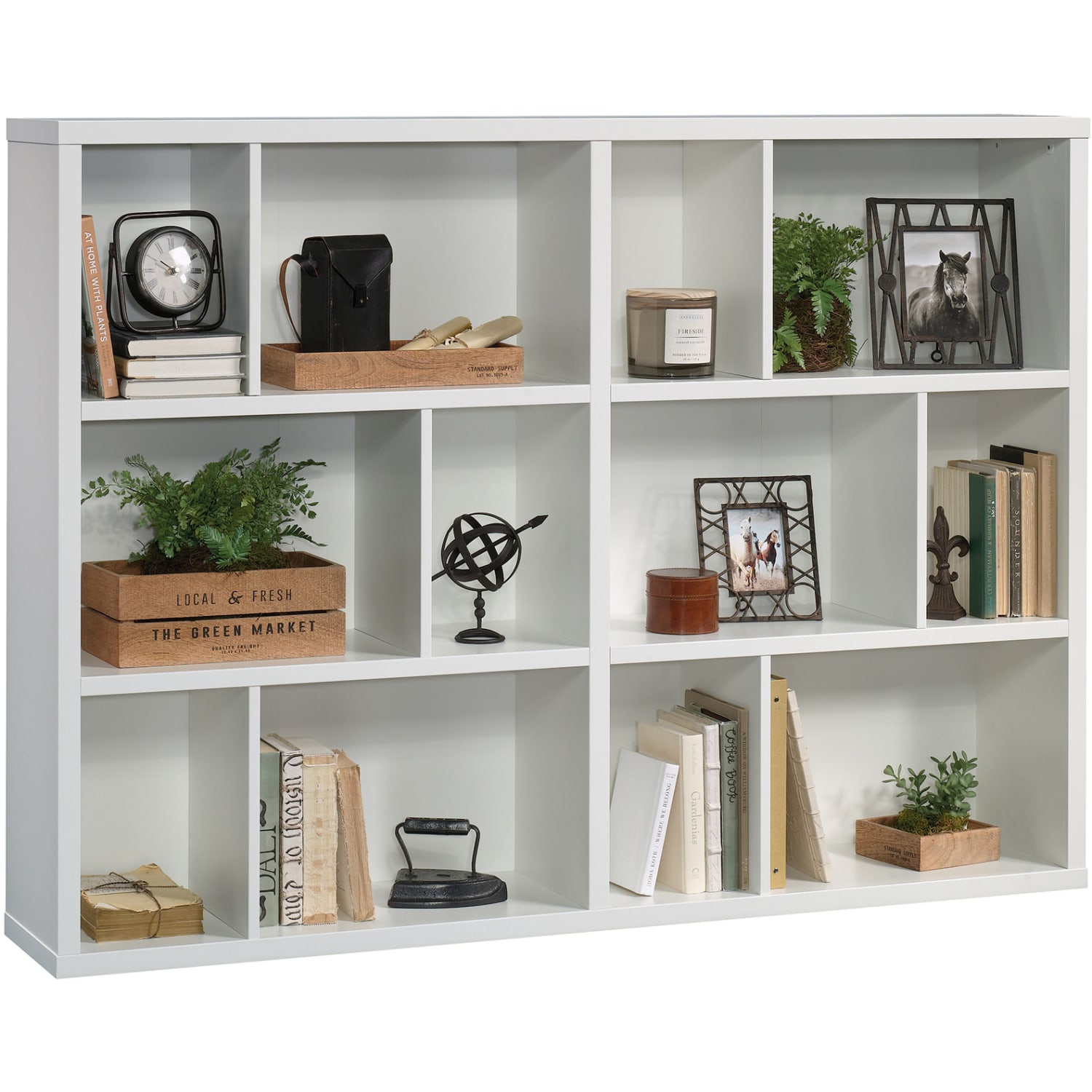 Sauder Select 45inH 12-Cube Bookcase, Soft White - Image 3