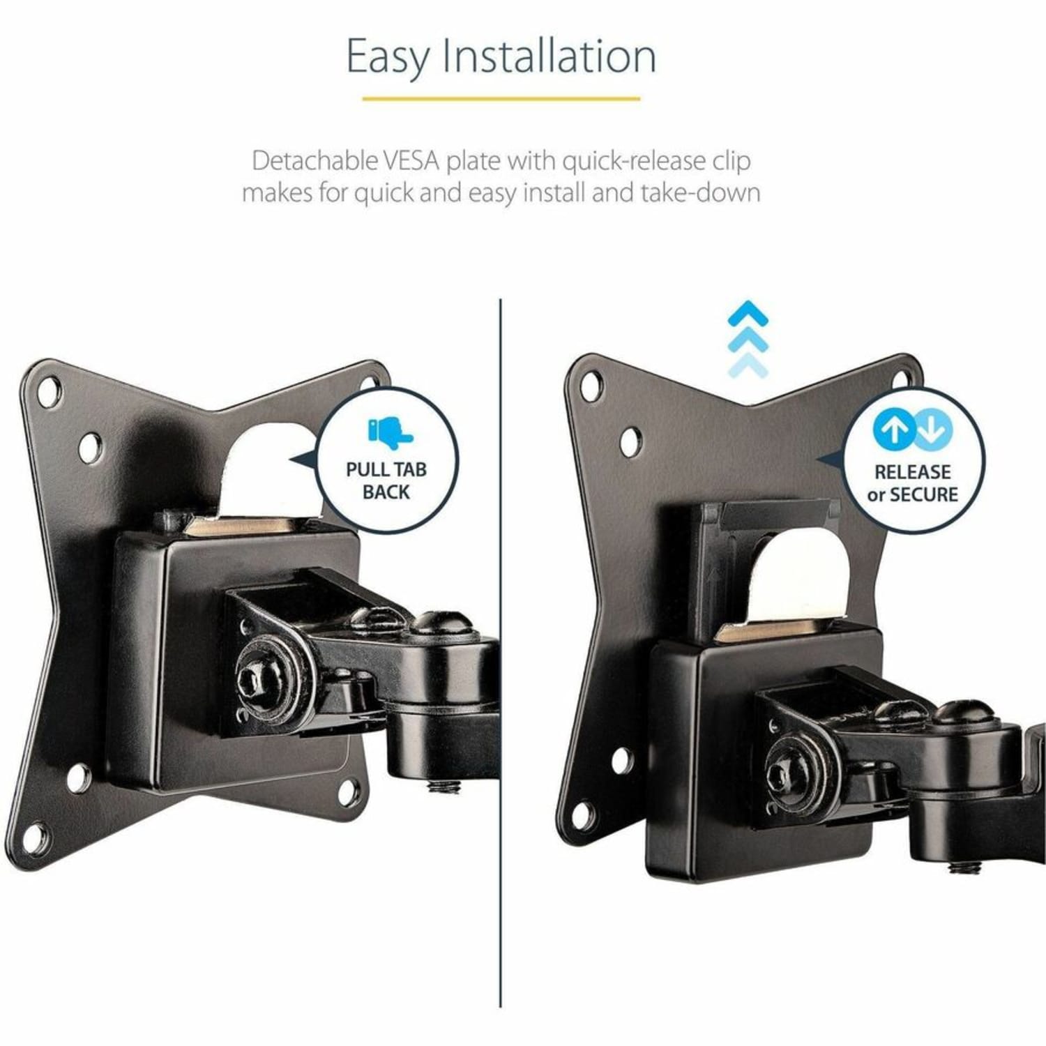 StarTech.com Desk Mount Monitor Arm for Single VESA Display 32in , 8kg/17.6lb, Full Motion Articulating & Adjustable,  - ARMPIVOTE2 - Image 5