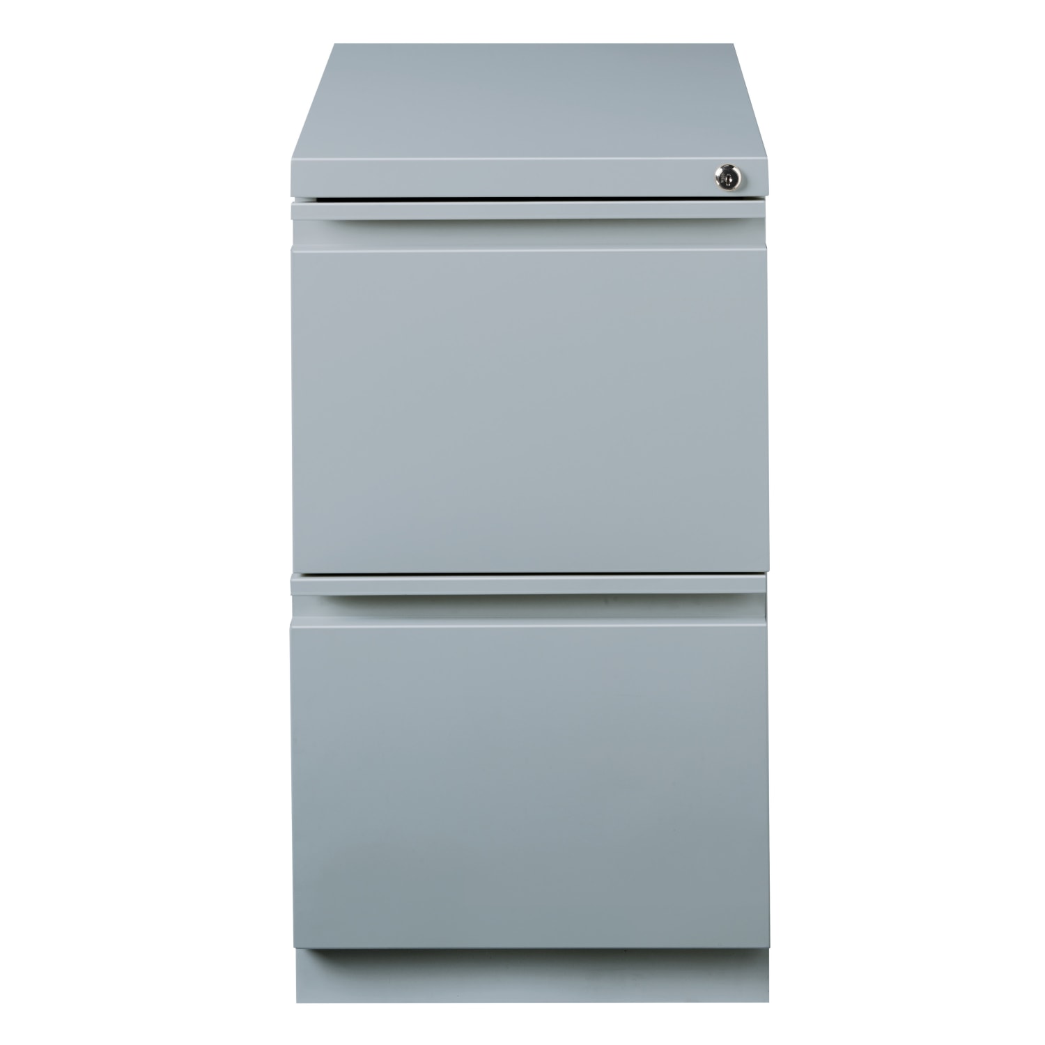 Hirsh 20inD Vertical 2-Drawer Mobile Pedestal File Cabinet, Platinum