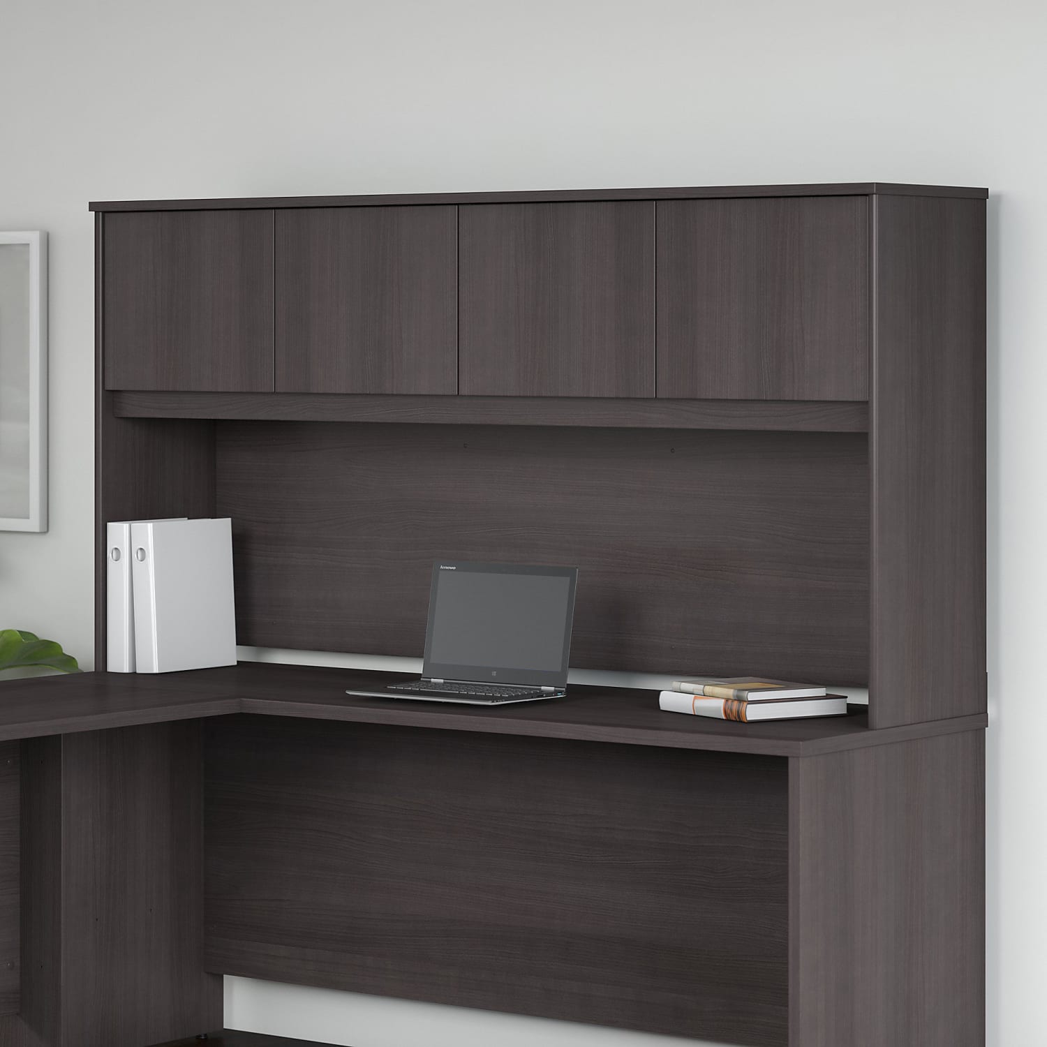 Bush Business Furniture Studio C 72inW Hutch, Storm Gray, Standard Delivery - Image 3