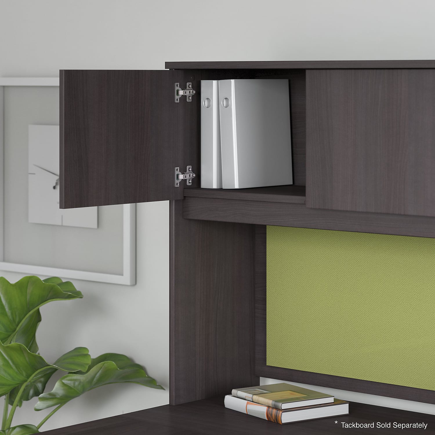 Bush Business Furniture Studio C 72inW Hutch, Storm Gray, Standard Delivery - Image 4