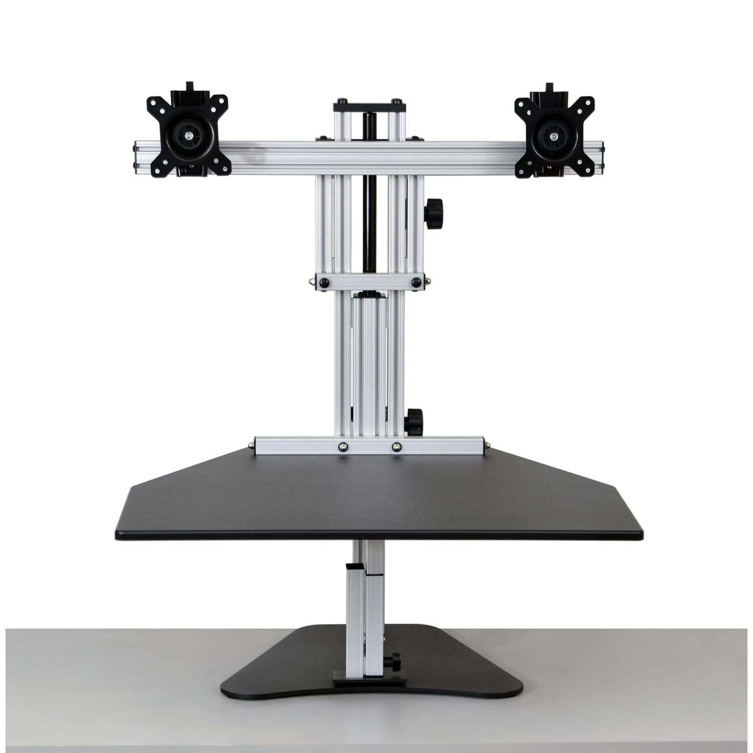 Ergo Desktop Kangaroo Elite Height-Adjustable Dual-Monitor Desk, Black - Image 3