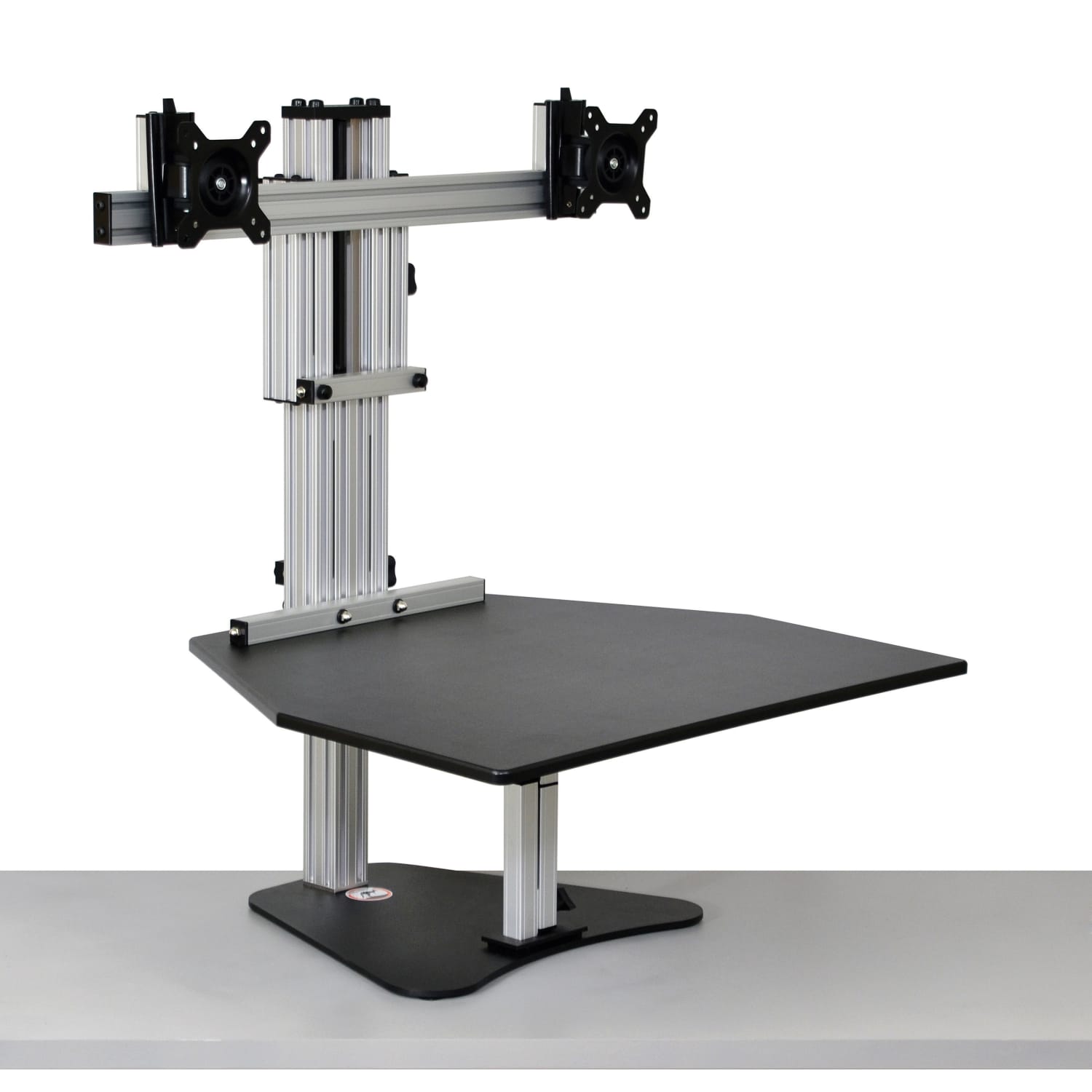 Ergo Desktop Kangaroo Elite Height-Adjustable Dual-Monitor Desk, Black - Image 4