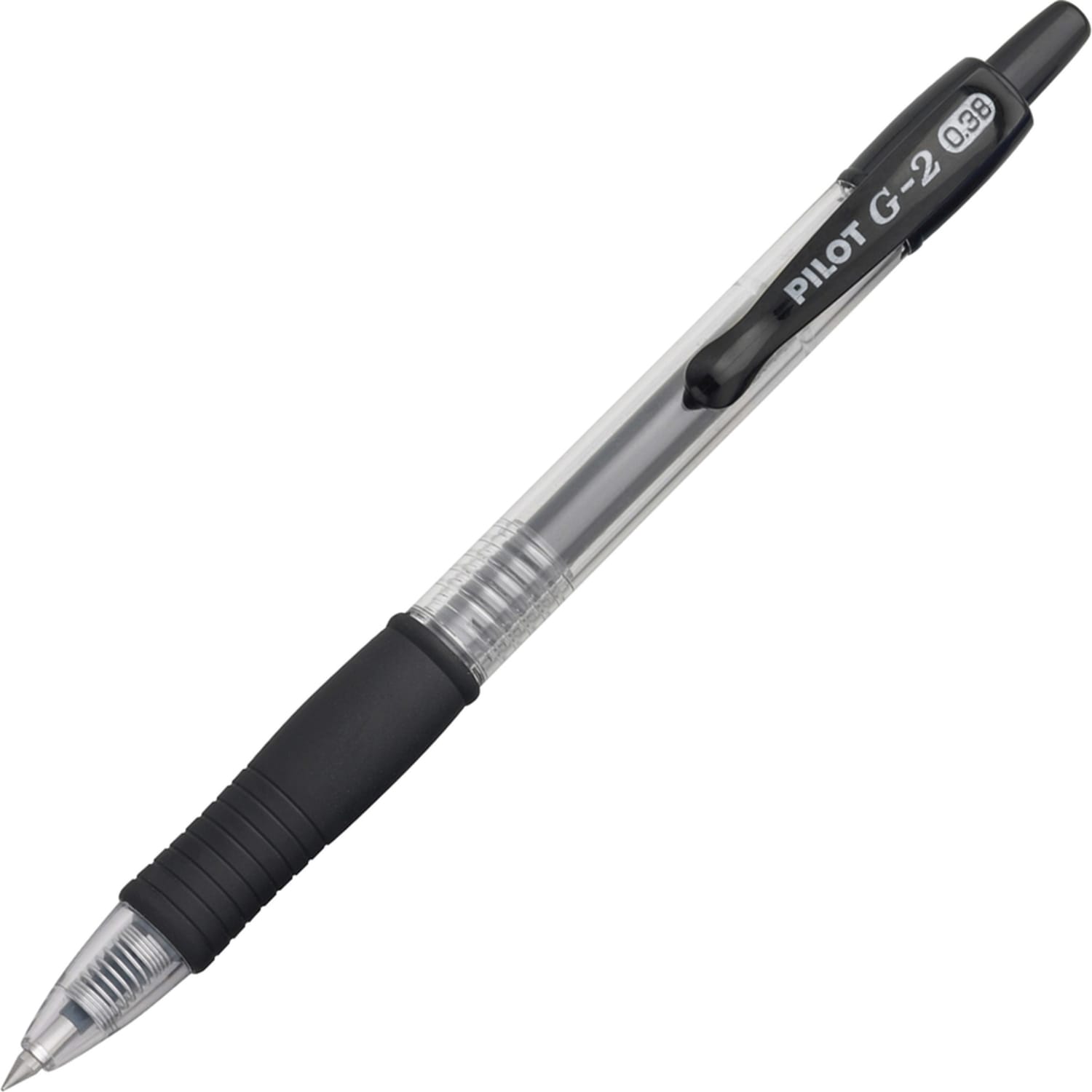 Pilot G2 Premium Gel Roller Retractable Pens - Ultra Fine Pen Point - 0.38 mm Pen Point Size - Refillable - Retractable - Black Gel-based Ink - Clear Barrel - 24 / Bundle - Image 4