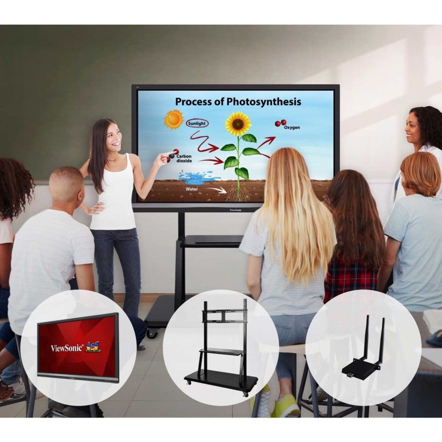 Viewsonic IFP7550-E2 - 75in ViewBoard 4K Ultra HD Interactive Flat Panel Bundle - 75in LCD - ARM Cortex A53 1.20 GHz - 2 GB - Infrared - Image 5