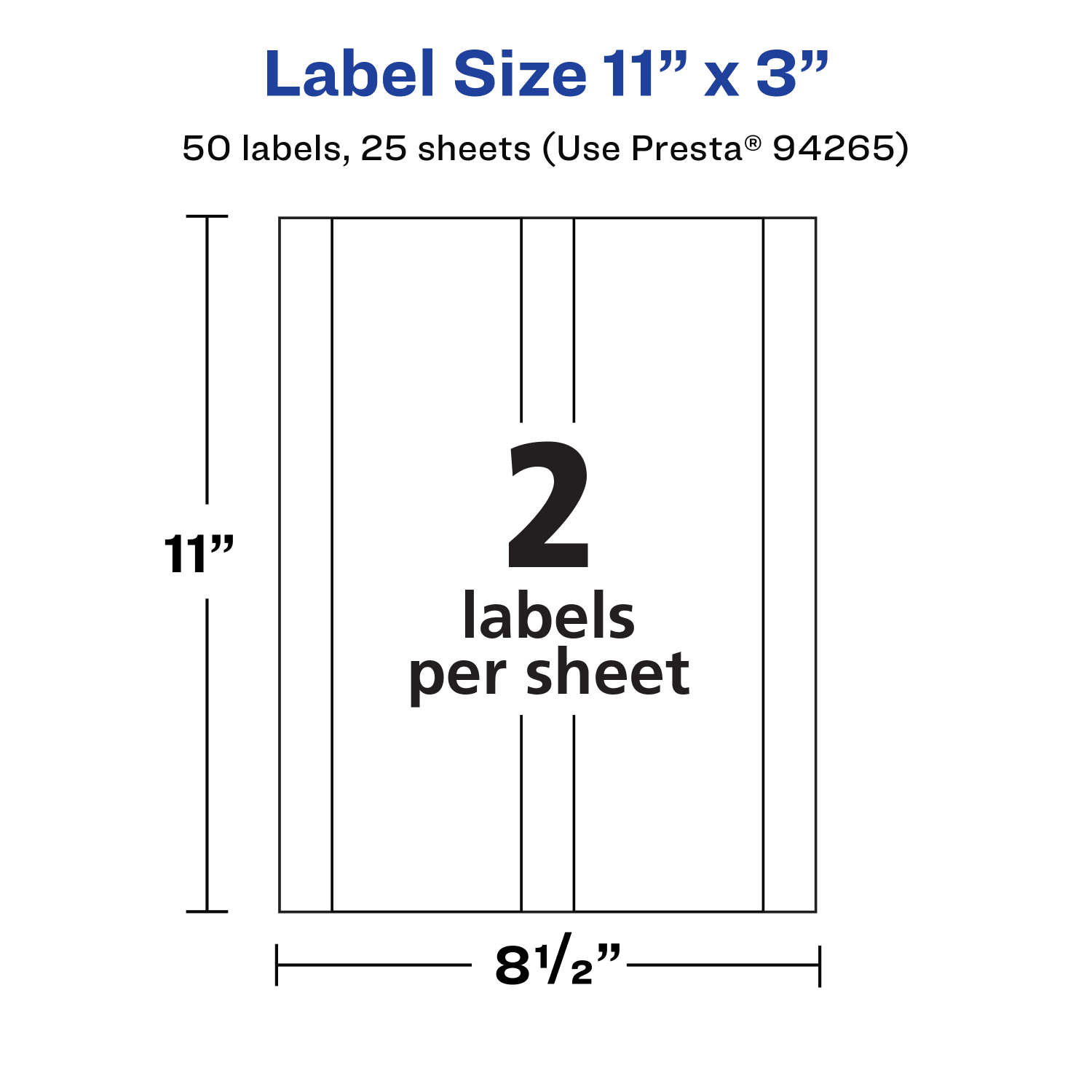 Avery Waterproof Permanent Labels, 94265-WMF25, Rectangle, 11in x 3in, White, Pack Of 50 - Image 6
