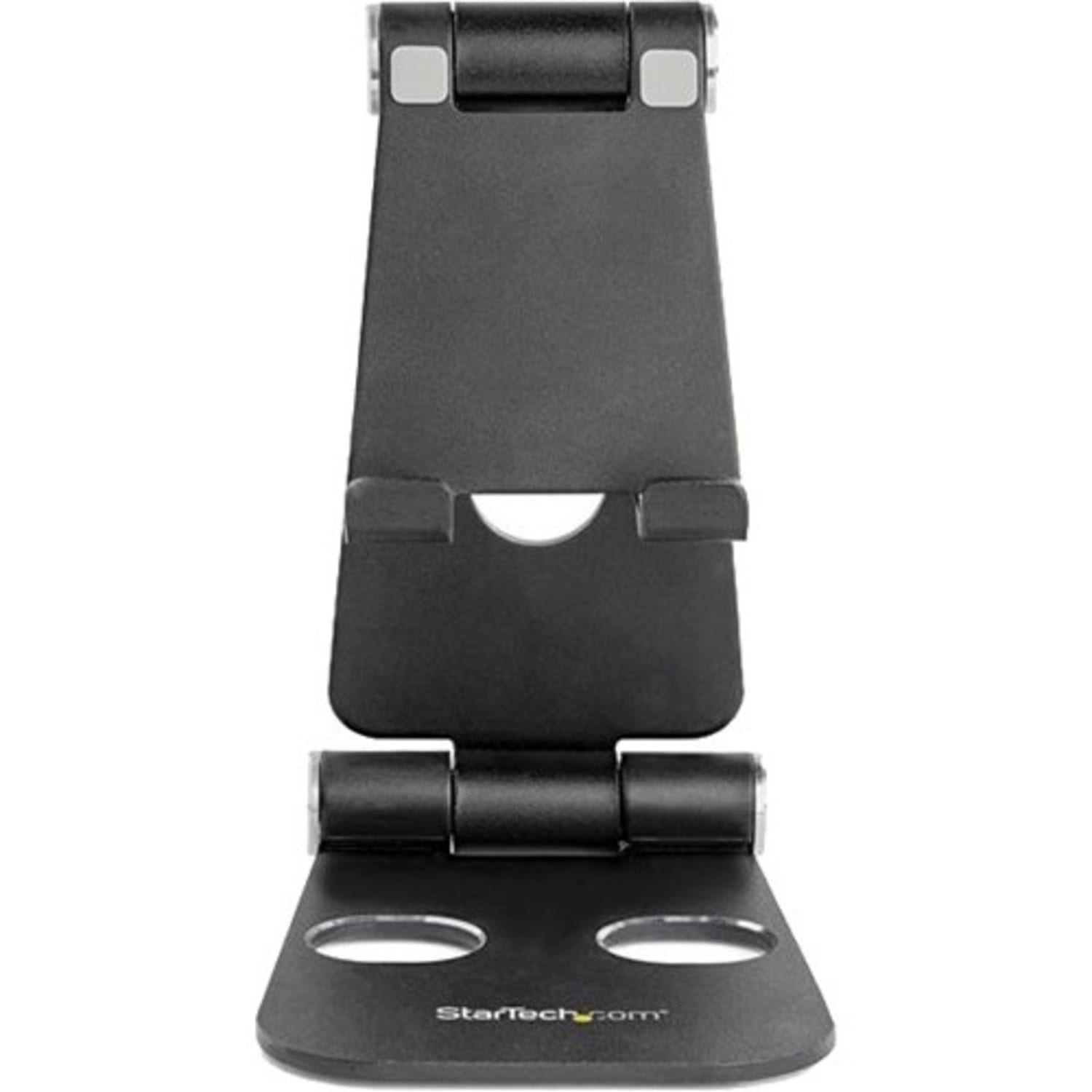 StarTech.com Phone and Tablet Stand - Adjustable Smartphone and Tablet Stand - Multi Angle - Foldable -Aluminum - Black (USPTLSTNDB) - Image 3