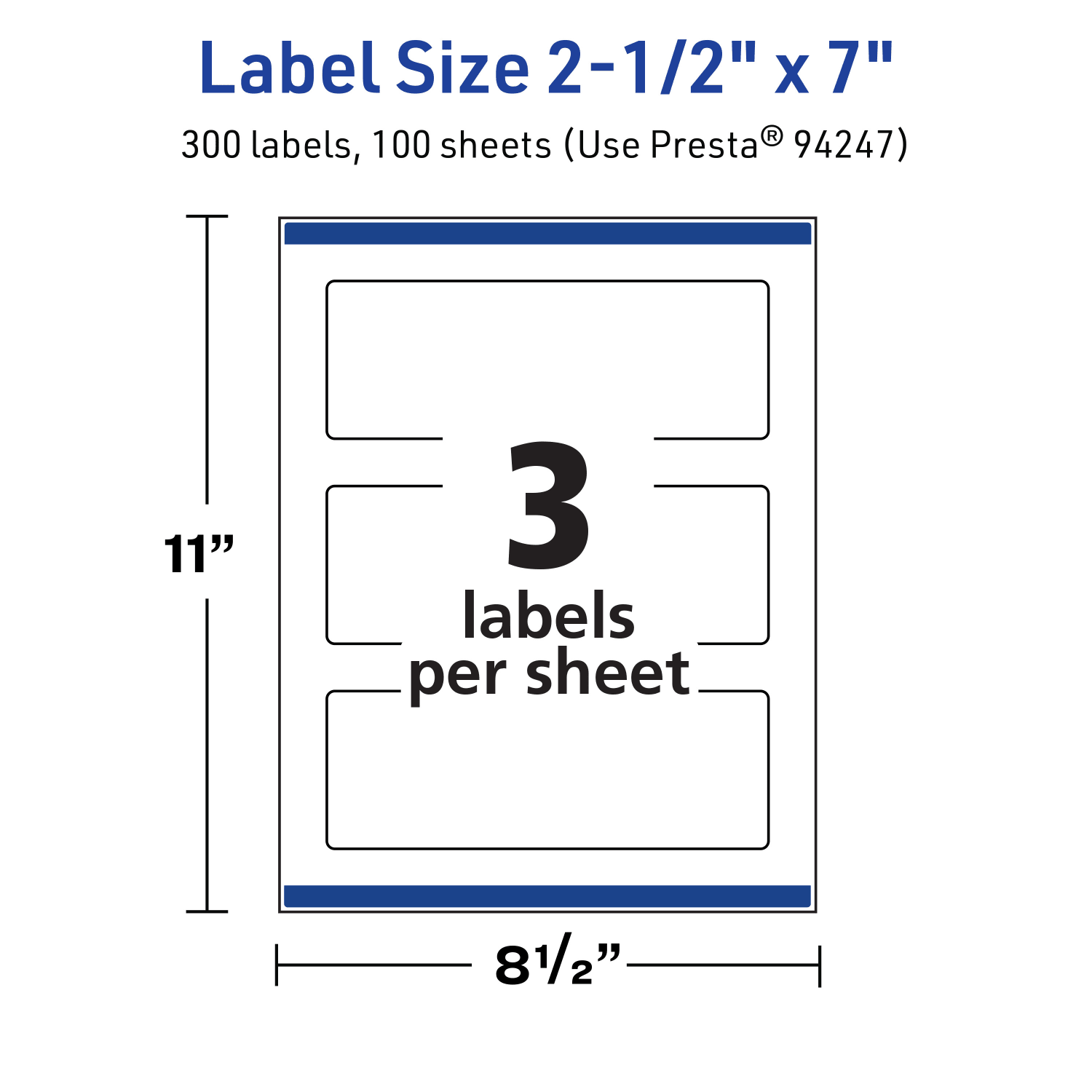 Avery Print-To-The-Edge TrueBlock Labels With Sure Feed, 94247-TWMP100, Rectangle, 2-1/2in x 7in, Matte White, Pack Of 300 - Image 6