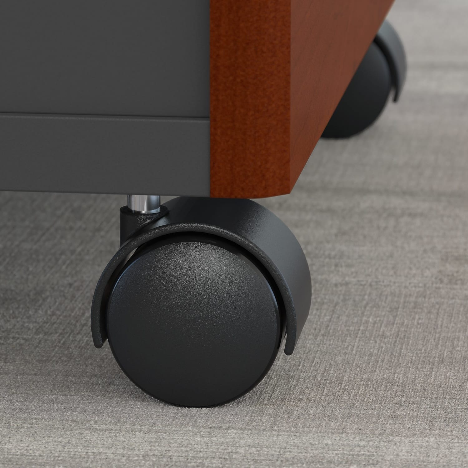 Bush Business Furniture Series C Components 72inW Sit To Stand L Shaped Desk, Hansen Cherry/Graphite Gray, Standard Delivery, SRC126HCSU - Image 5
