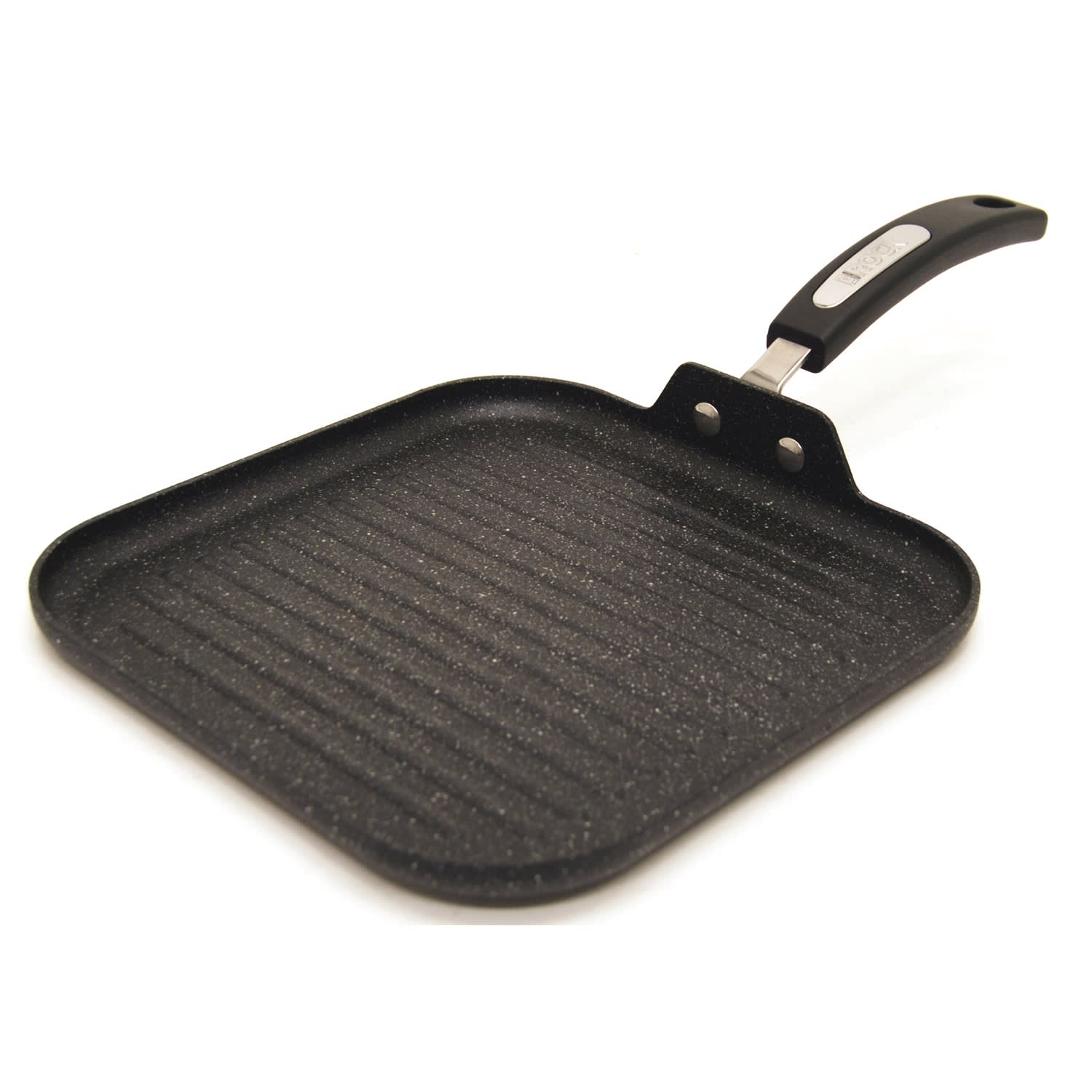 THE ROCK by Starfrit Aluminum Grill Pan With Bakelite Handles, 10in, Black - Image 3