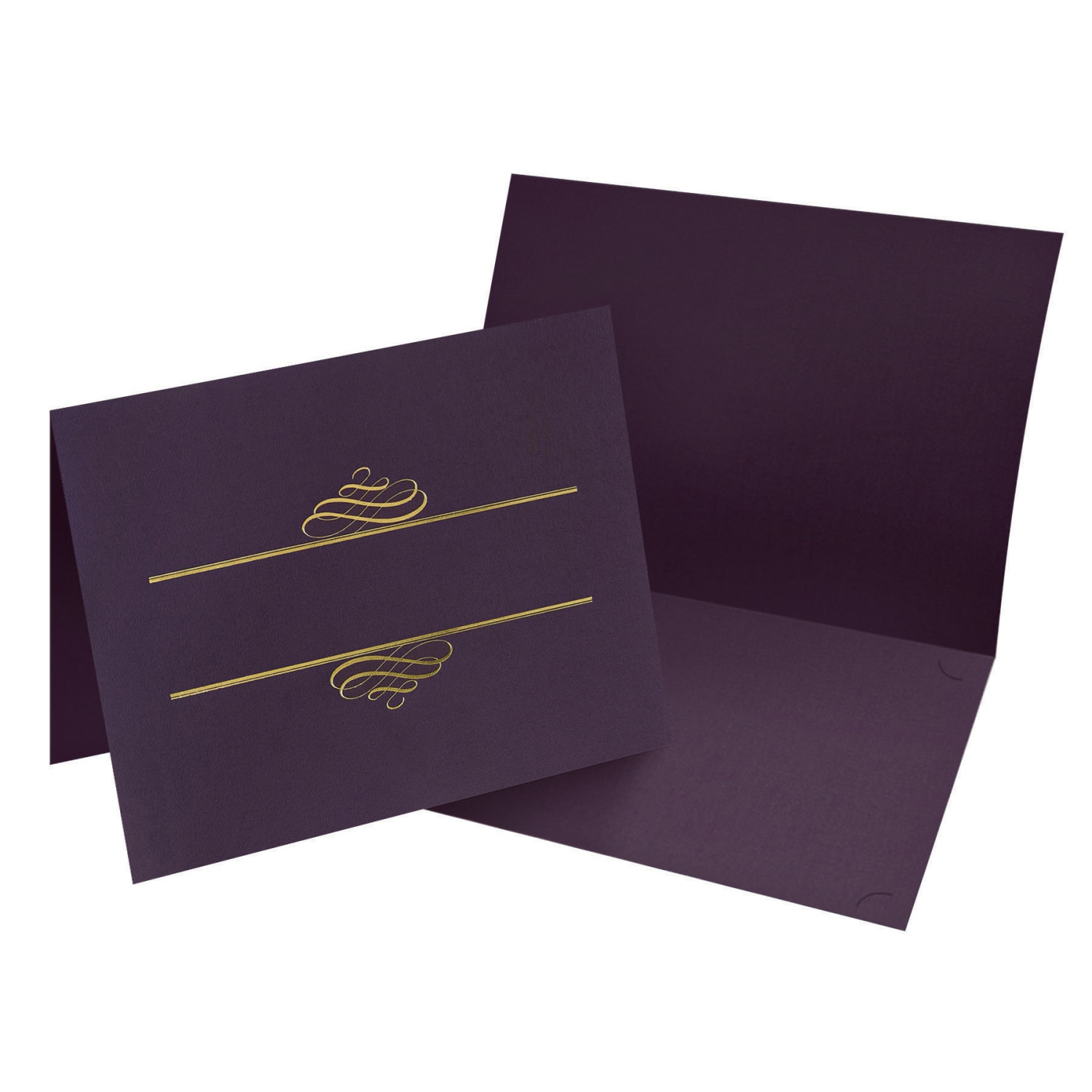 Great Papers! Certificate Covers, 12in x 9-3/8in, Plum/Gold Foil, Pack Of 5 Covers - Image 4