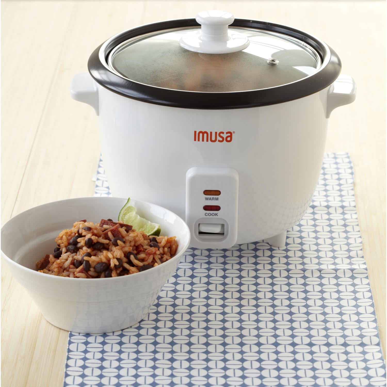 IMUSA Electric Non-Stick 3-Cup Rice Cooker, 7-1/2inH x 8-11/16inW x 8-11/16inD, White - Image 5