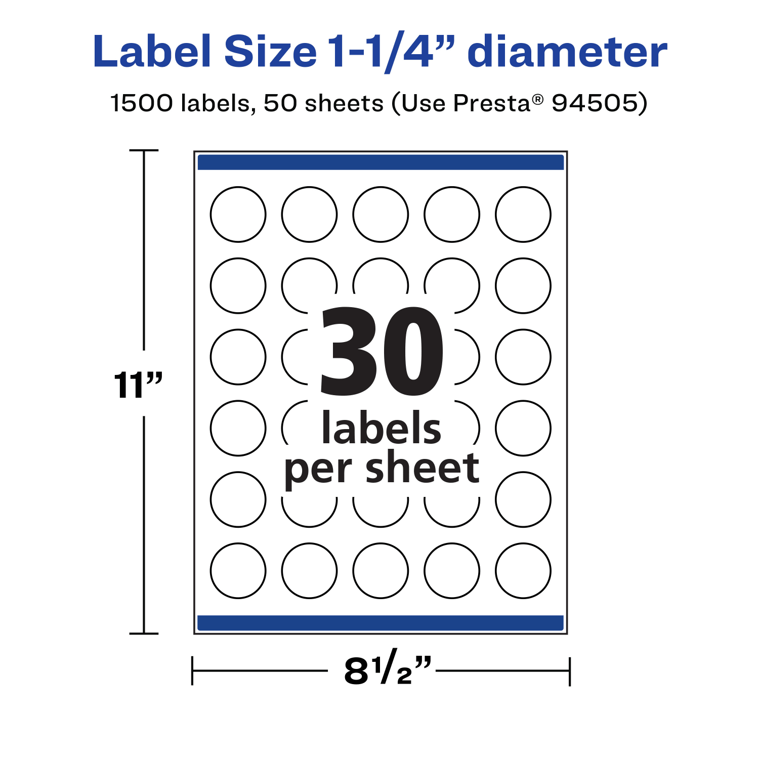 Avery Waterproof Permanent Labels With Sure Feed, 94505-WMF50, Round, 1-1/4in Diameter, White, Pack Of 1,500 - Image 6